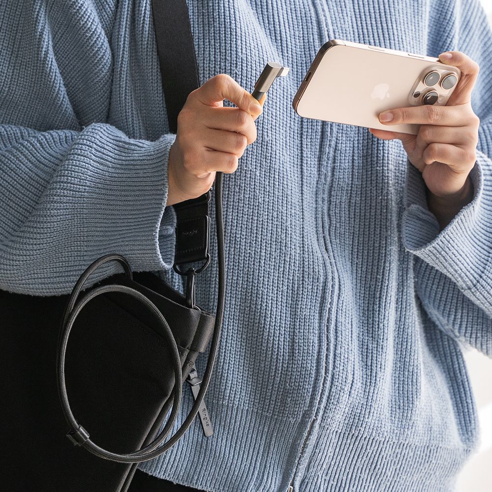 Ringke 3.2 Gen 2x2 PD 240W 5A 90 Degree - Καλώδιο Δεδομένων και Φόρτισης Type-C to Type-C - 1m - Black