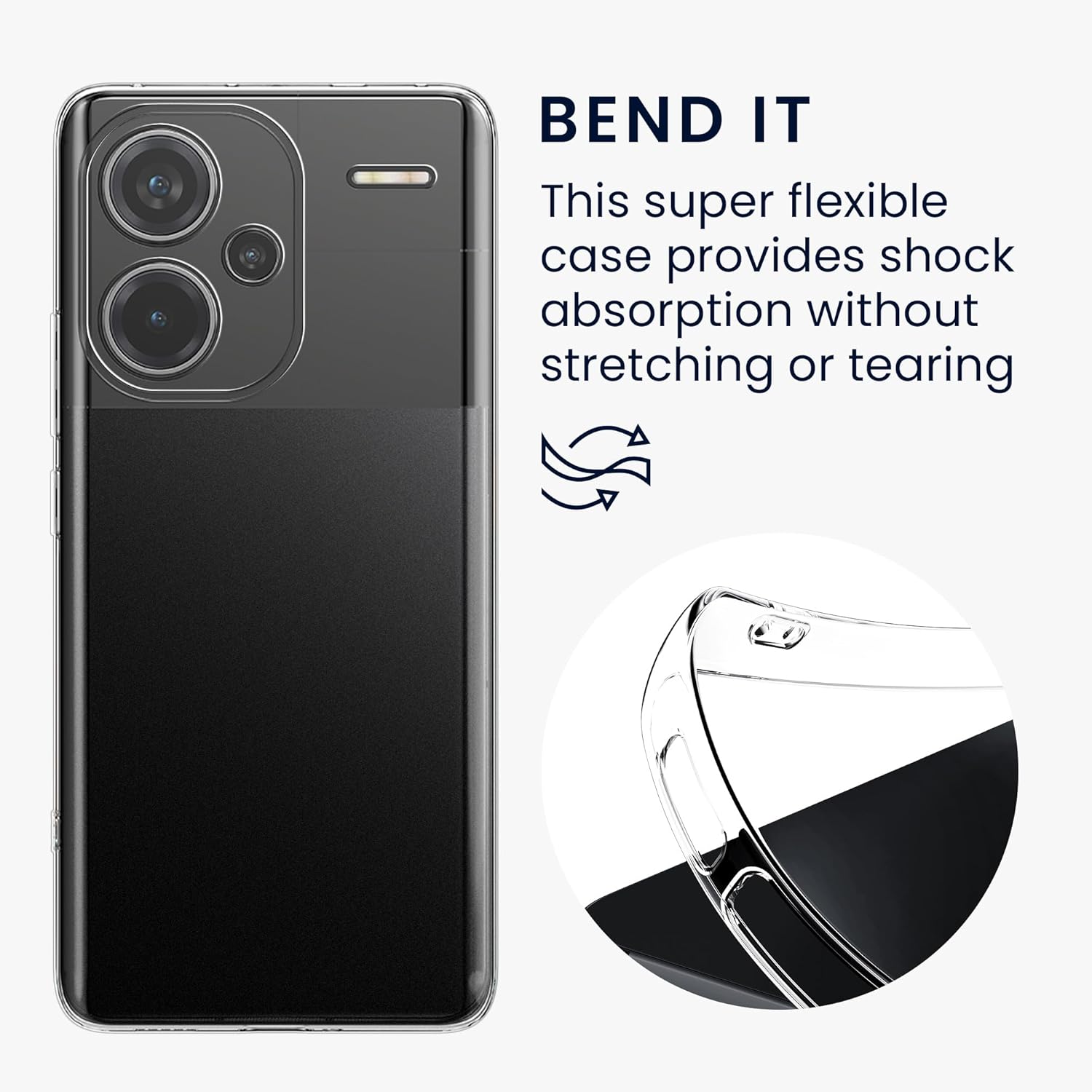 KW Xiaomi Redmi Note 13 Pro+ 5G Θήκη Σιλικόνης Crystal TPU - Διάφανη