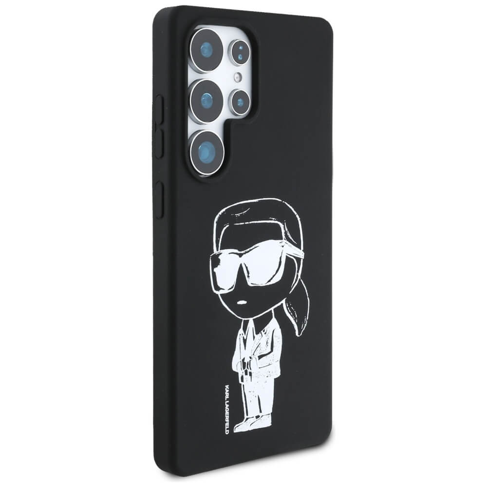 Karl Lagerfeld Samsung Galaxy S25 Ultra - Silicone Graffiti Ikonik Printed Logo - Σκληρή Θήκη Σιλικόνης με MagSafe - Black - KLHMS25LPNYKGRTK