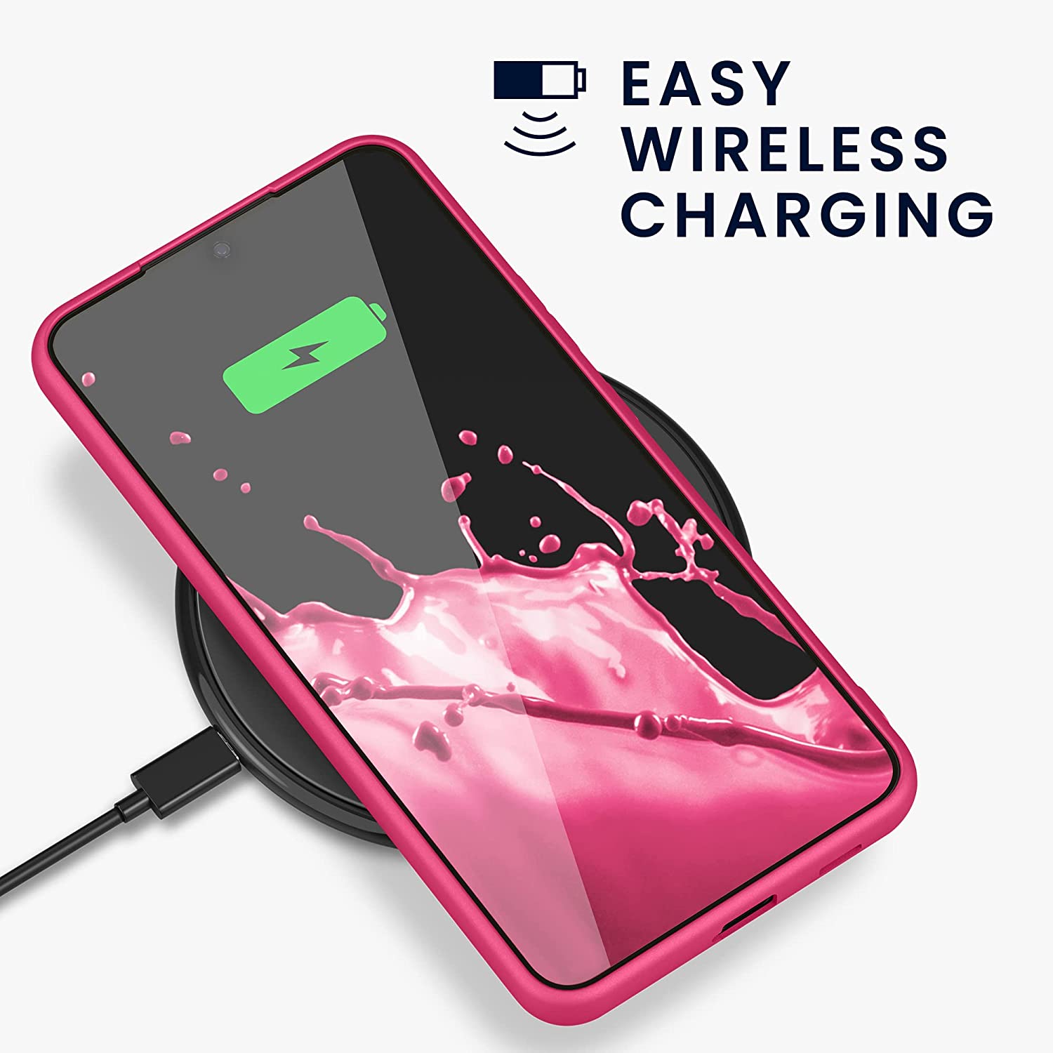 KW Samsung Galaxy S22 Plus Θήκη Σιλικόνης TPU - Neon Pink - 56763.77