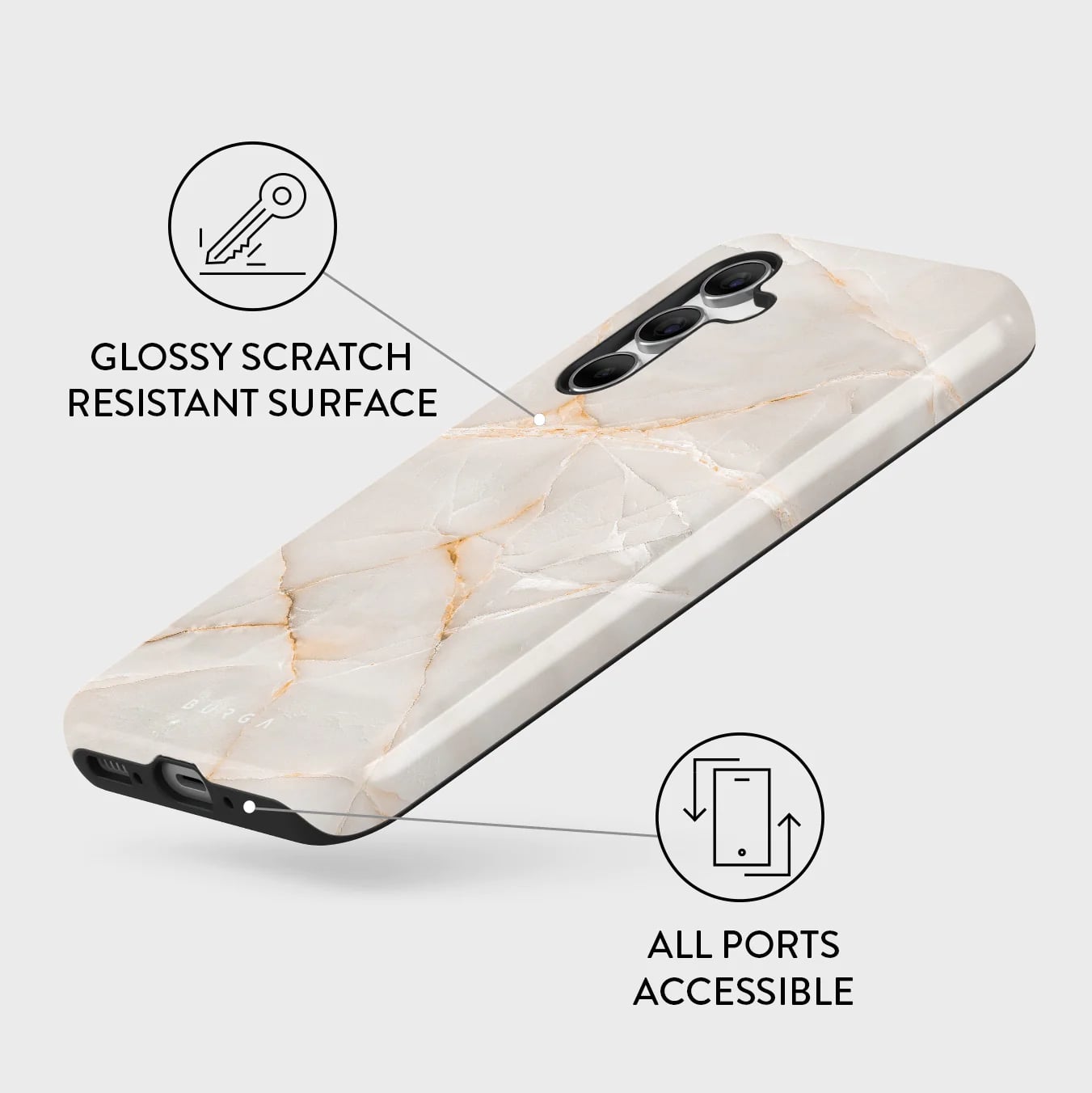 Burga Samsung Galaxy A54 5G Fashion Tough Σκληρή Θήκη - Vanilla Sand