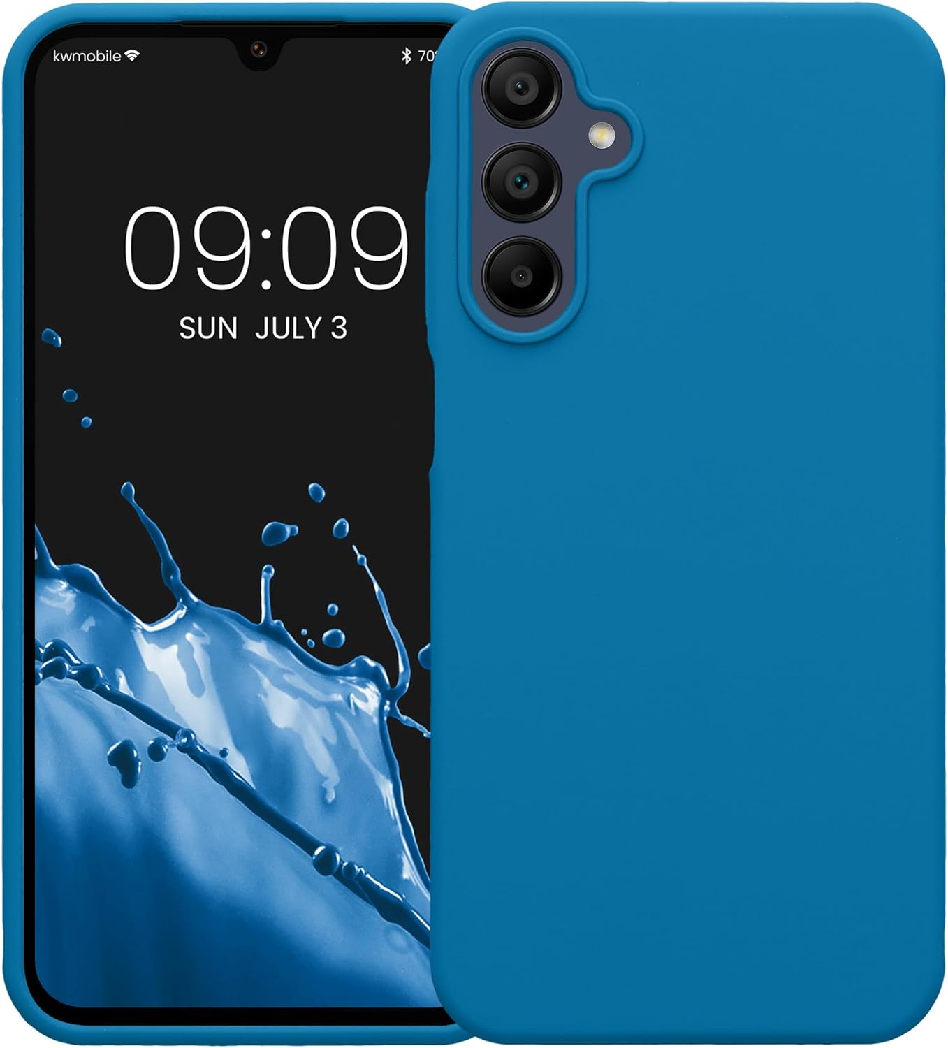 KW Samsung Galaxy A15 4G / A15 5G Θήκη Σιλικόνης Rubberized TPU - Caribbean Blue