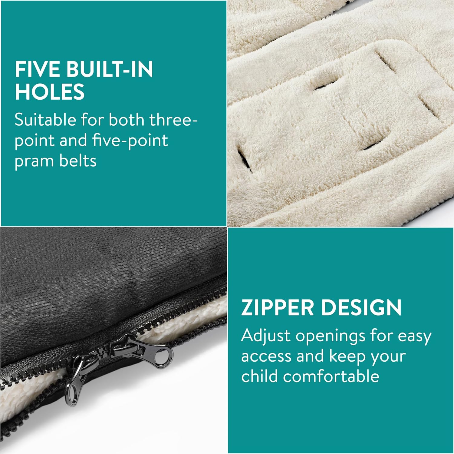 Navaris Χειμερινός Ποδόσακος Καροτσιού - ‎Black - 61596.2.01