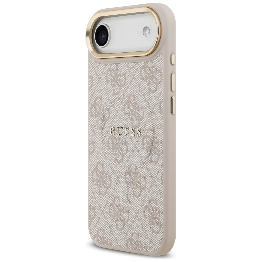 Guess iPhone Air - 4G PU Classic Logo MagSafe - Σκληρή Θήκη με Πλαίσιο Σιλικόνης και Επένδυση Οικολογικού Δέρματος - Pink - GUHMP17MP4MSEGCP