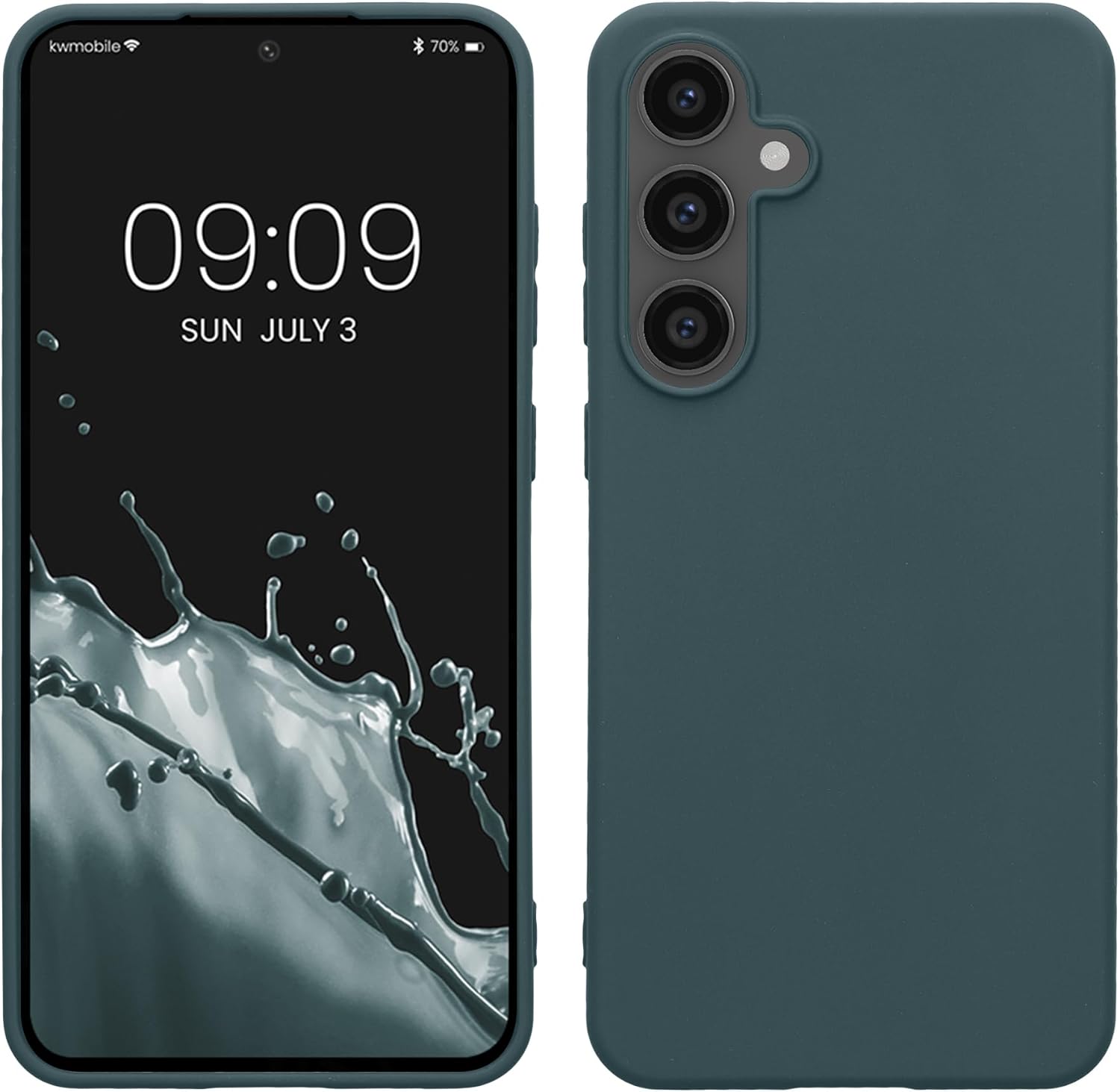 KW Samsung Galaxy S24 FE Λεπτή Θήκη Σιλικόνης TPU - Dark Slate