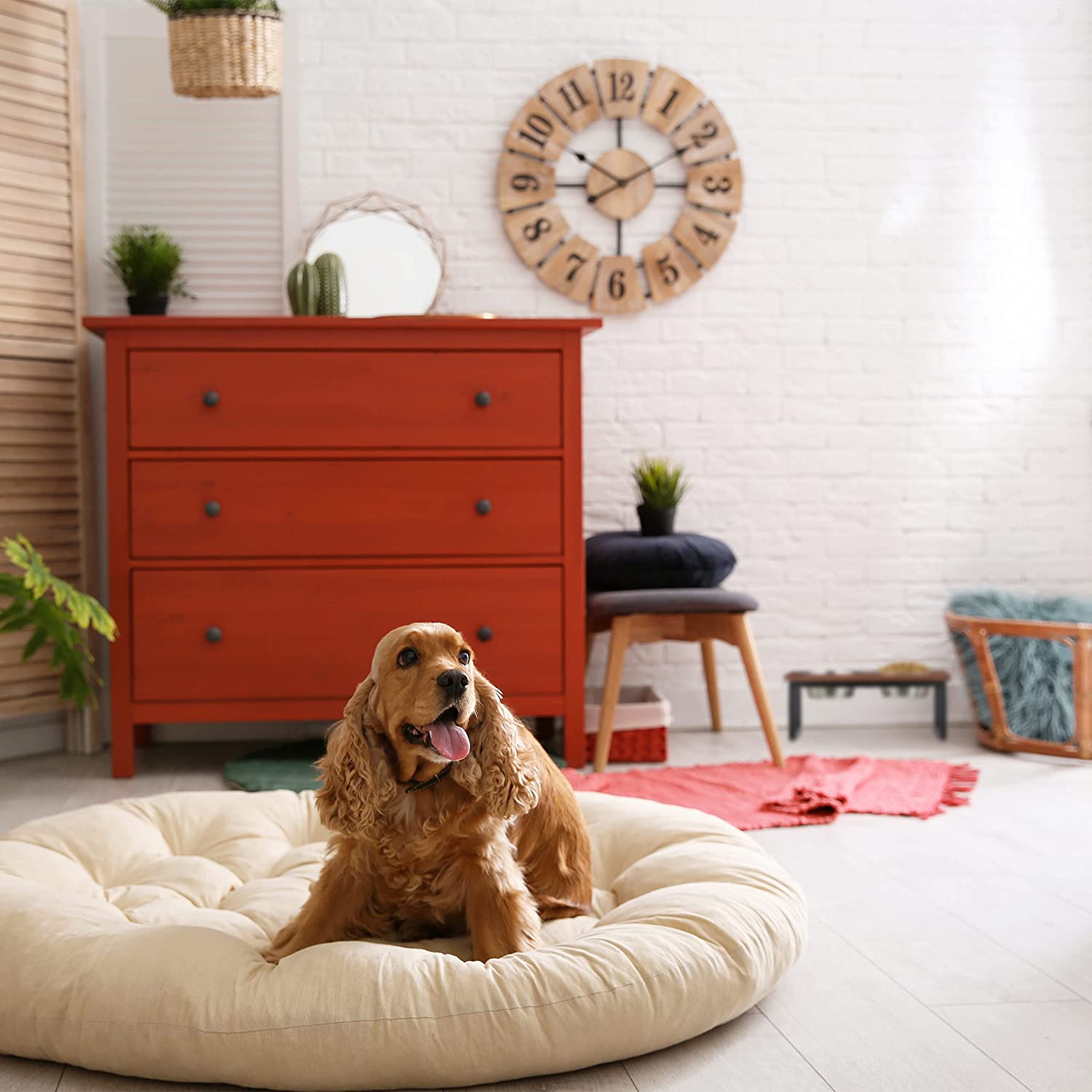 Relaxdays Ξύλινη Βάση από Μάνγκο με 2 Μπολ από Ανοξείδωτο Ατσάλι για Κατοικίδια - 1000 ml - Natural / Black - 4052025373832