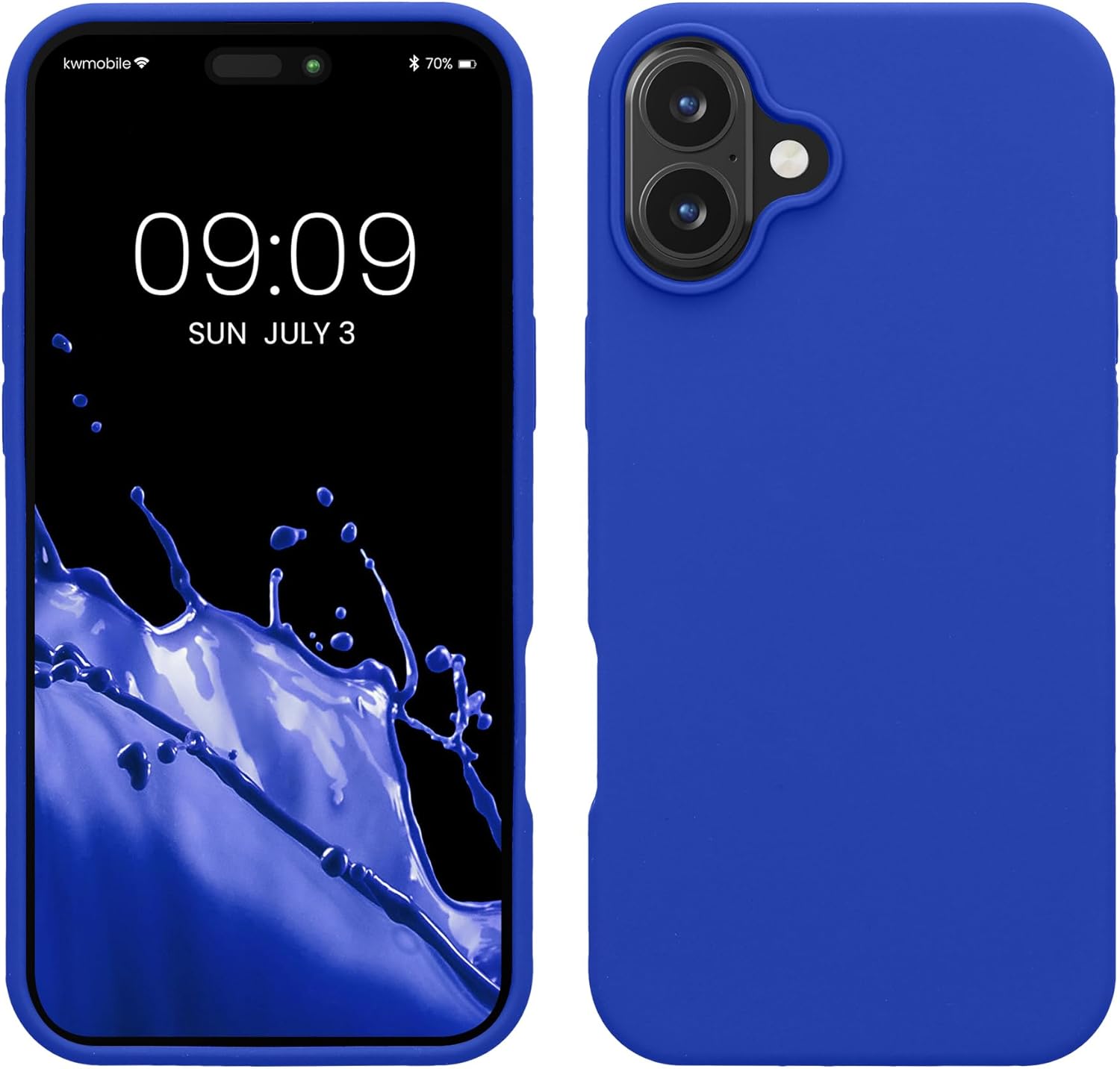 KW iPhone 16 Plus Θήκη Σιλικόνης Rubberized TPU - Baltic Blue