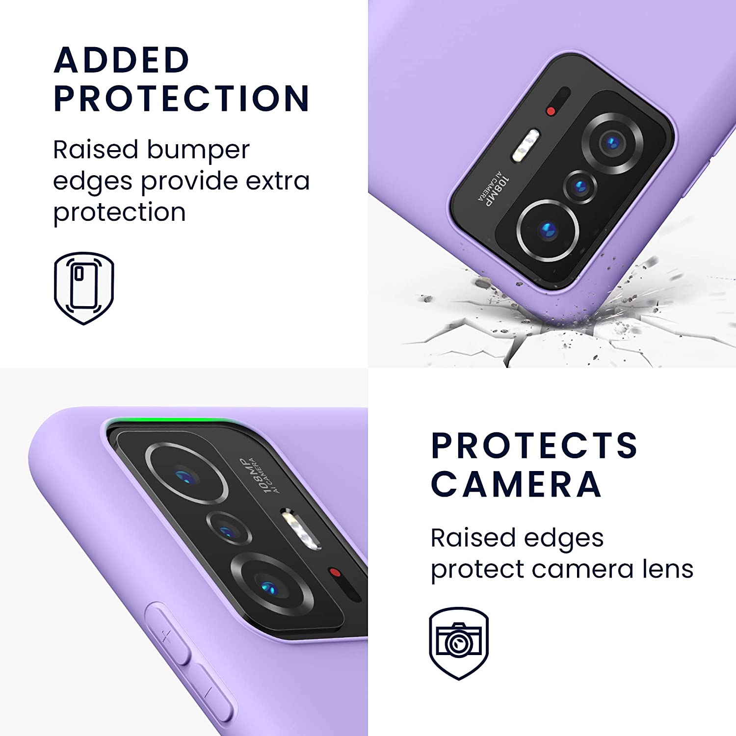 KW Xiaomi 11T / 11T Pro Θήκη Σιλικόνης TPU - Violet Purple - 56245.222