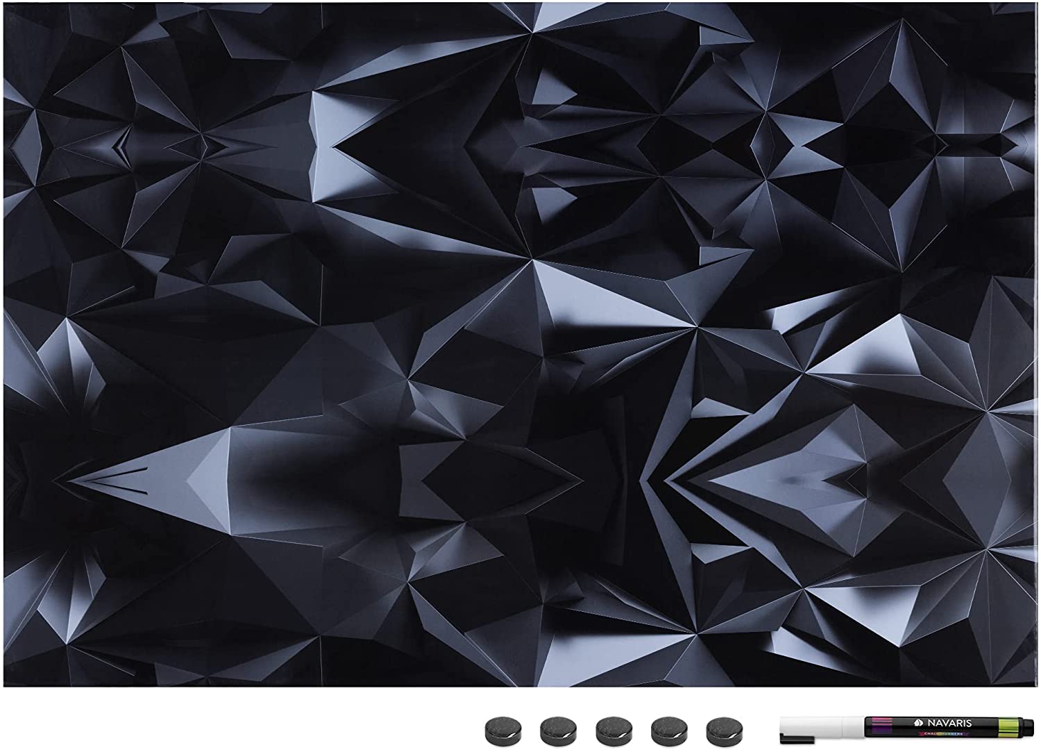 Navaris Μαγνητικός Πίνακας Ανακοινώσεων - 60 x 40 cm - Dark Stereoscopic - 45365.18