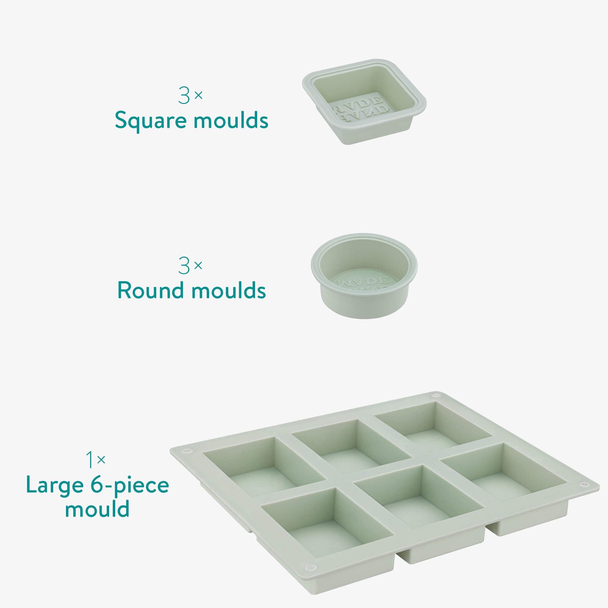 Navaris Καλούπια Σιλικόνης για Σαπούνια - Grey - 54820.01