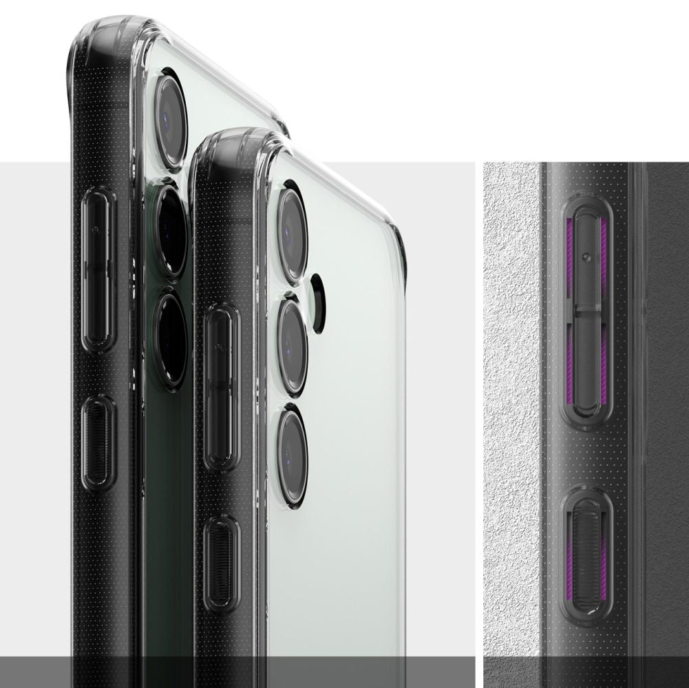 Ringke Samsung Galaxy S23 FE Fusion Σκληρή Θήκη με Πλαίσιο Σιλικόνης - Smoke Black / Διάφανη