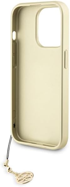 Guess iPhone 15 Pro Max - 4G Charms Collection Θήκη με Επένδυση Συνθετικού Δέρματος - Brown - GUHCP15XGF4GBR