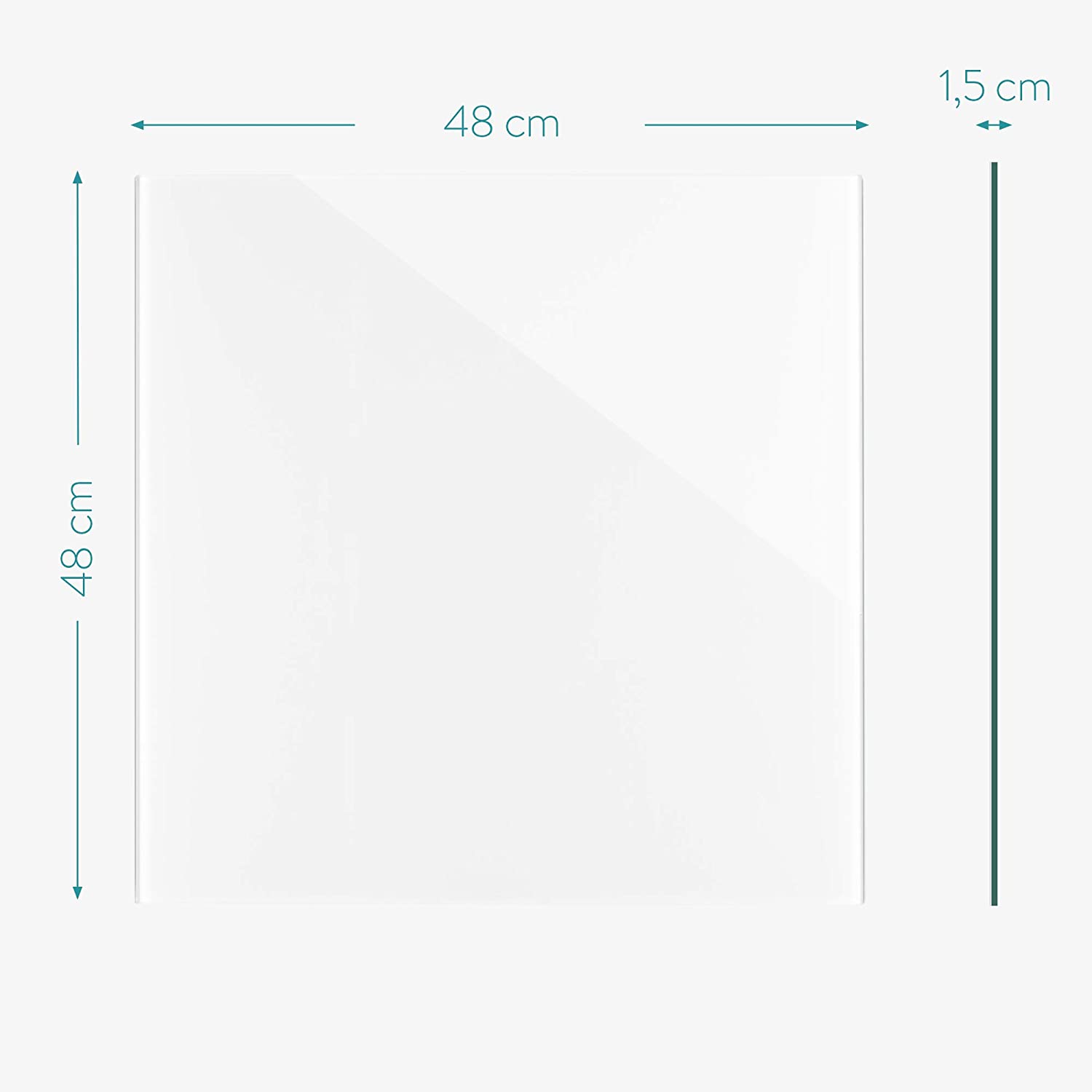 Navaris Μαγνητικός Γυάλινος Πίνακας - 48 x 48 cm - White - 53112.162
