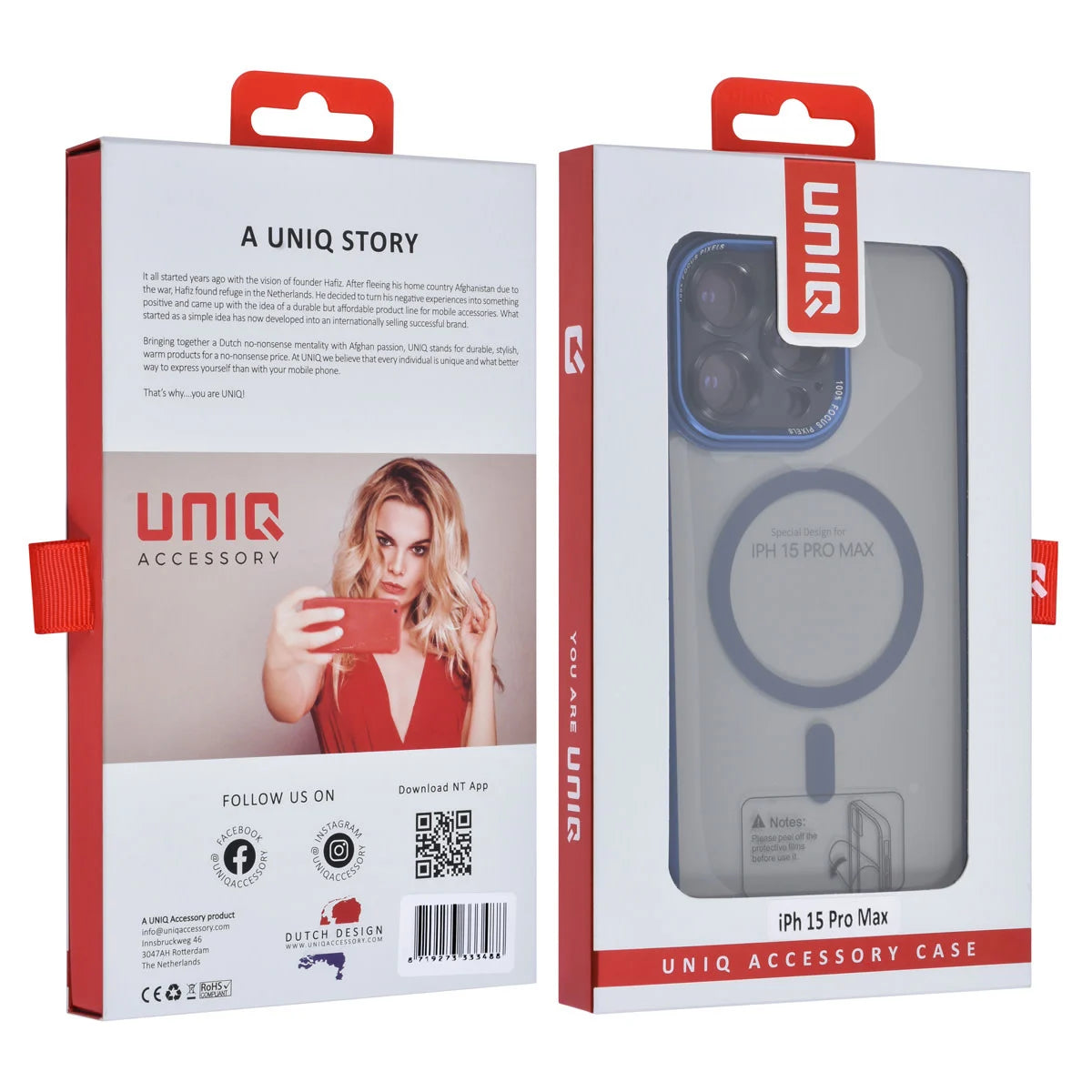 Tuniq iPhone 15 Pro Max - MagSafe Σκληρή Θήκη με Πλαίσιο Σιλικόνης - Μπλε Ματ