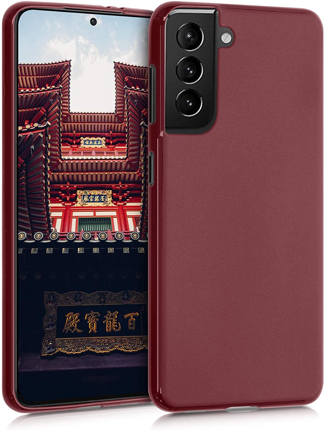 KW Samsung Galaxy S21 Θήκη Σιλικόνης TPU - Rhubarb Red - 54055.209