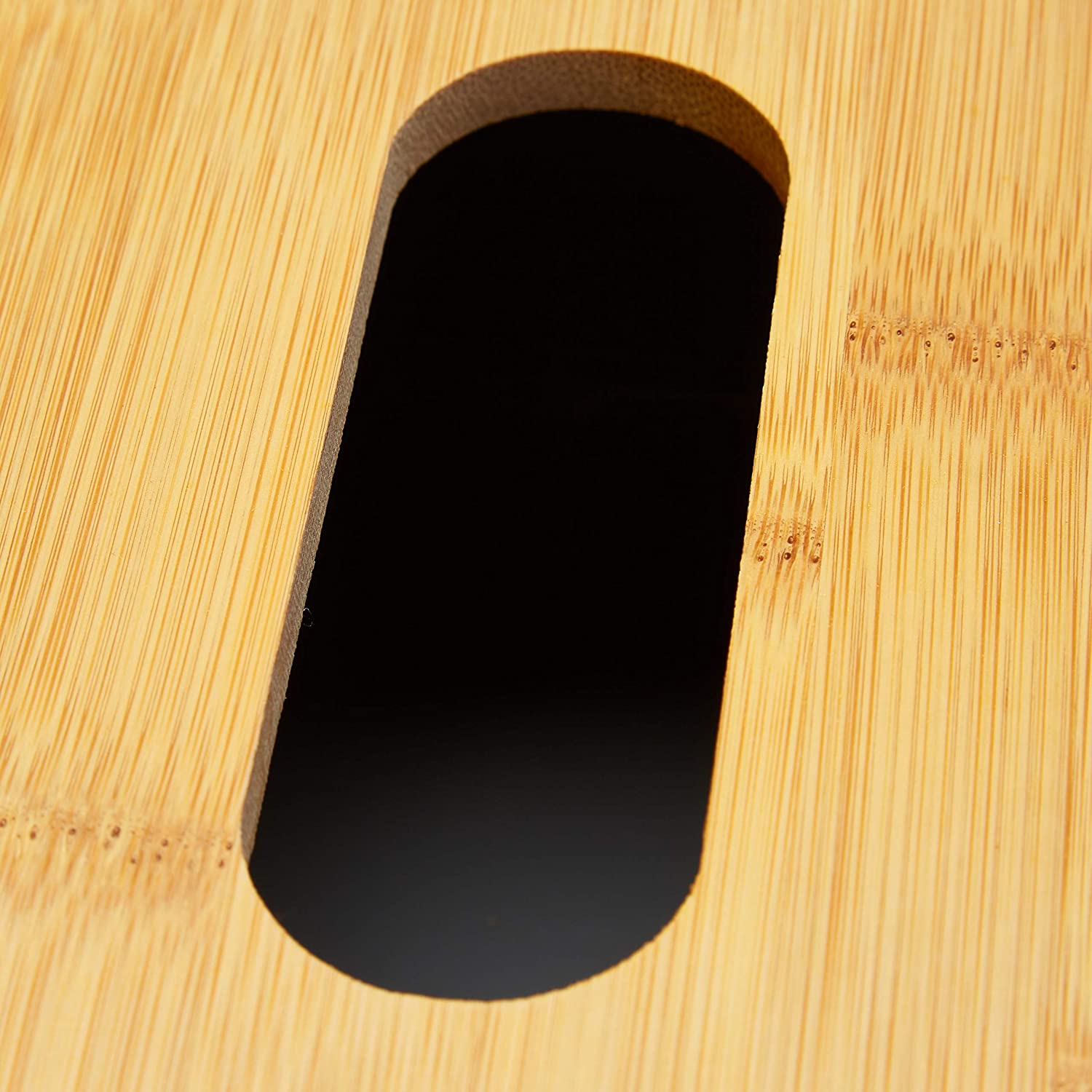 Relaxdays Θήκη με Καπάκι από Μπαμπού για Χαρτομάντηλα - Grey / Natural - 4052025326500