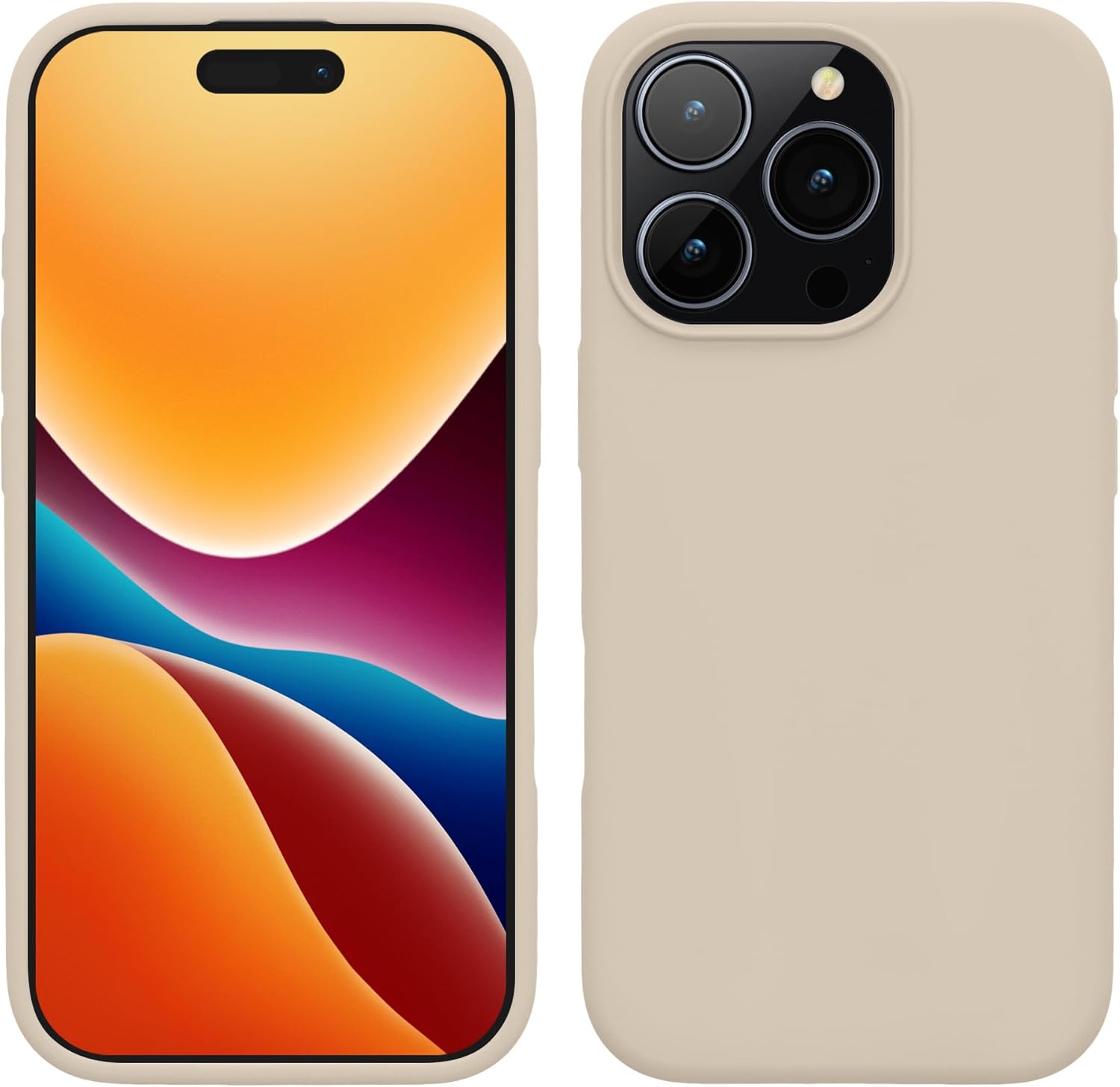KW iPhone 16 Pro Θήκη Σιλικόνης Rubberized TPU - Cream