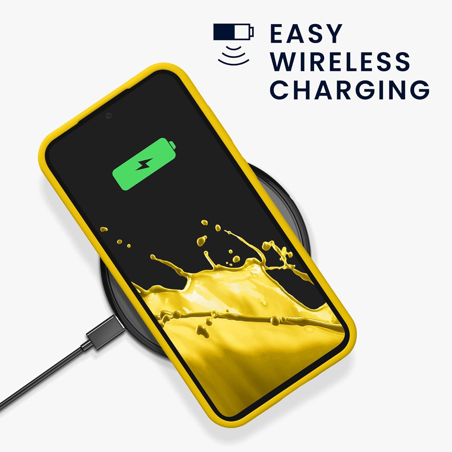 KW Samsung Galaxy S23 FE Θήκη Σιλικόνης Rubberized TPU - Bright Yellow