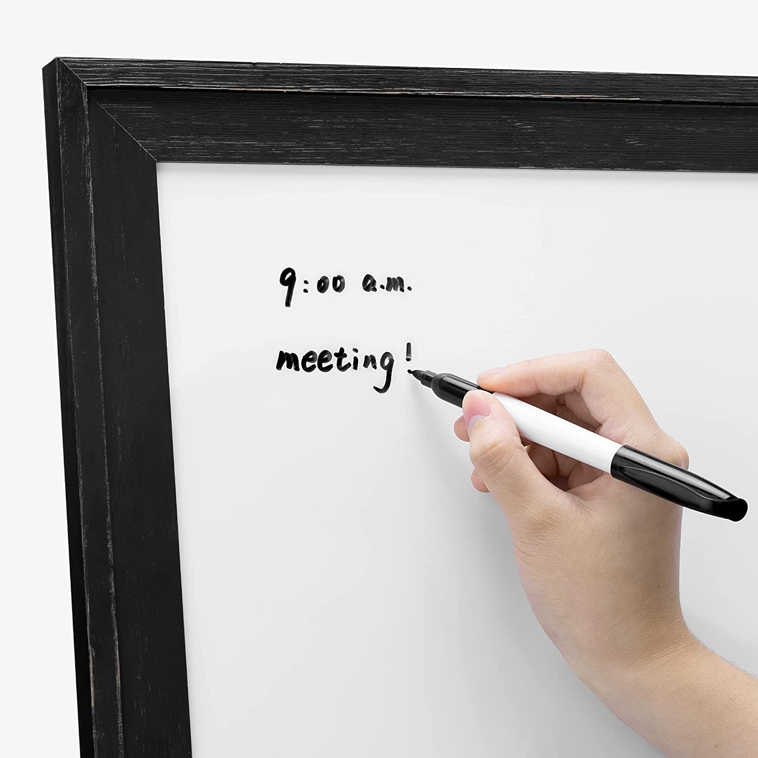 Navaris Μαγνητικός Πίνακας με Ξύλινη Κορνίζα - 60 x 45 cm - White / Black - 56831.2