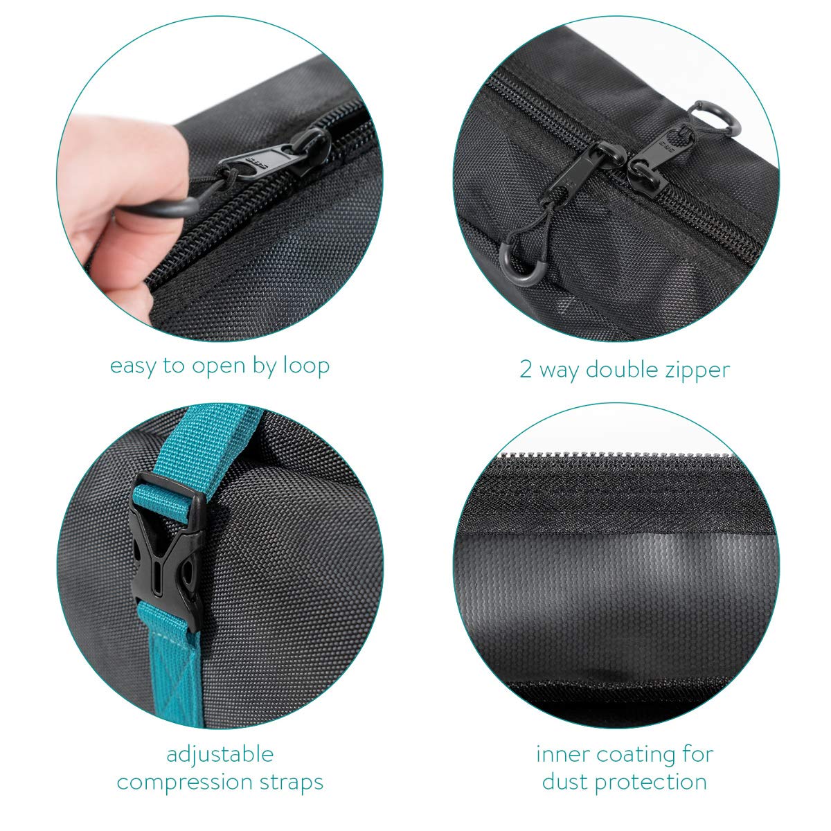 Navaris Ski Bag for Men and Women - Τσάντα για Σκι - Black / Blue - 45537.01.78