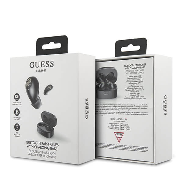 Guess 4G TWS - Bluetooth 5.0 - Ασύρματα ακουστικά για Κλήσεις / Μουσική - Black