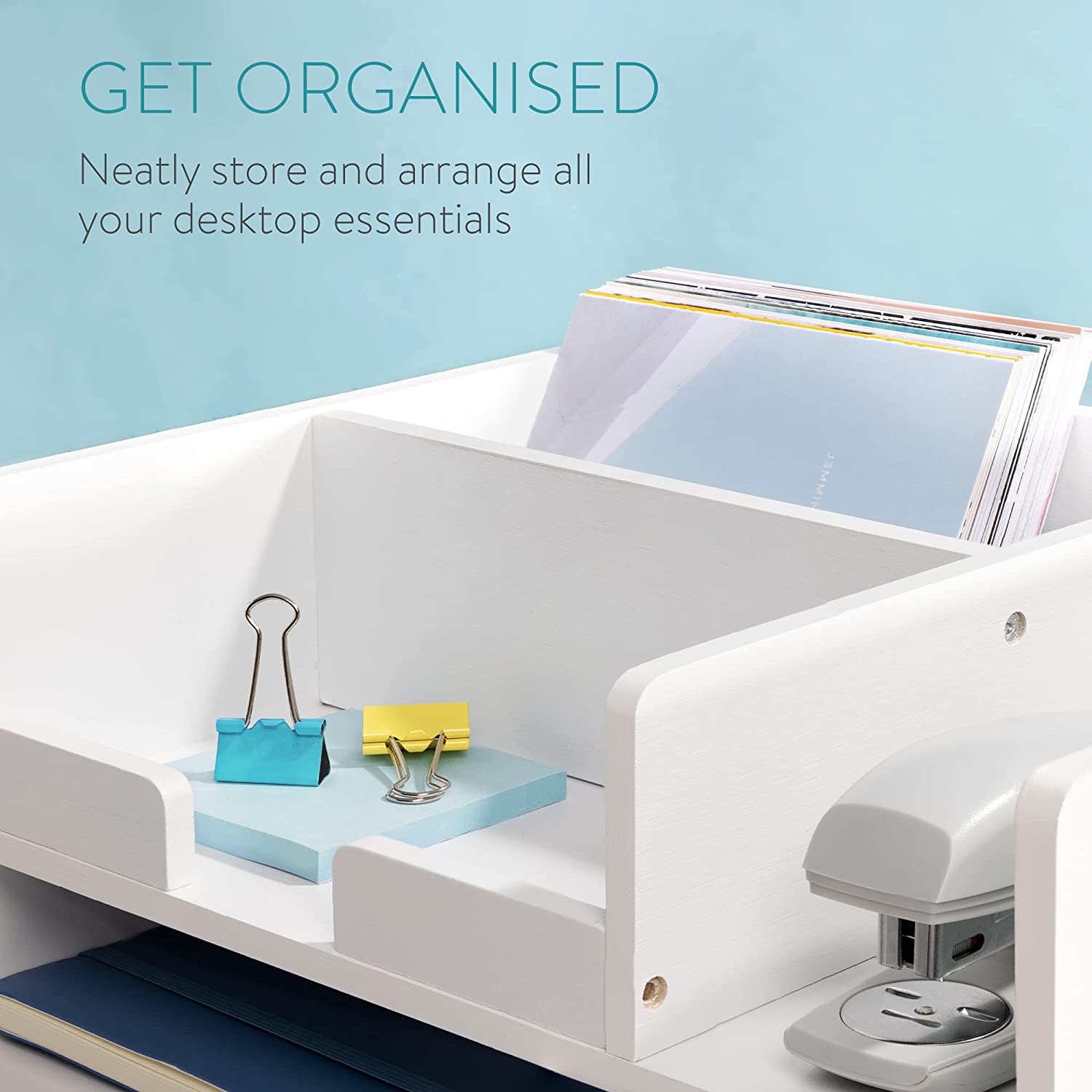 Navaris Ξύλινο Ράφι Οργάνωσης - White - 52359.01.02