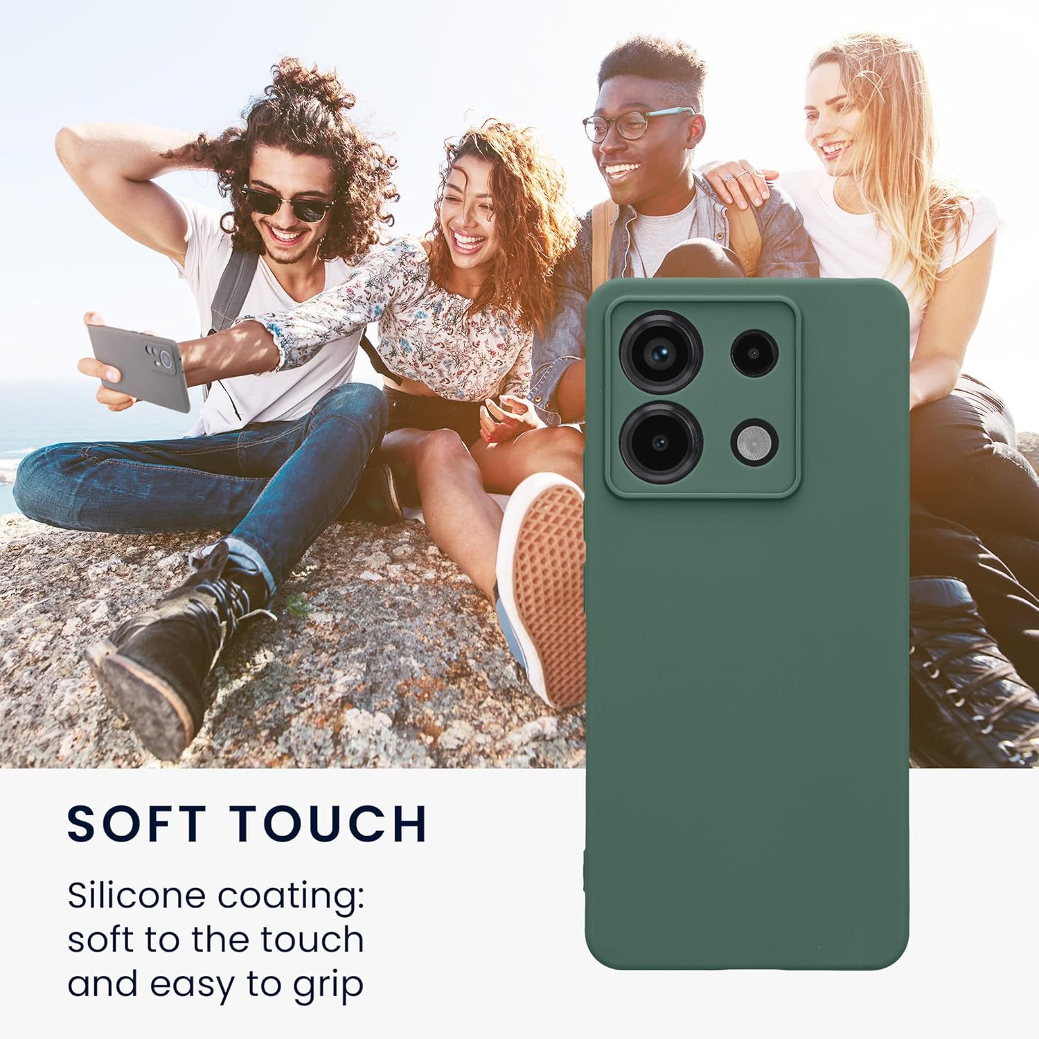 KW Xiaomi Redmi Note 13 Pro 5G / Poco X6 5G Θήκη Σιλικόνης TPU - Forest Green