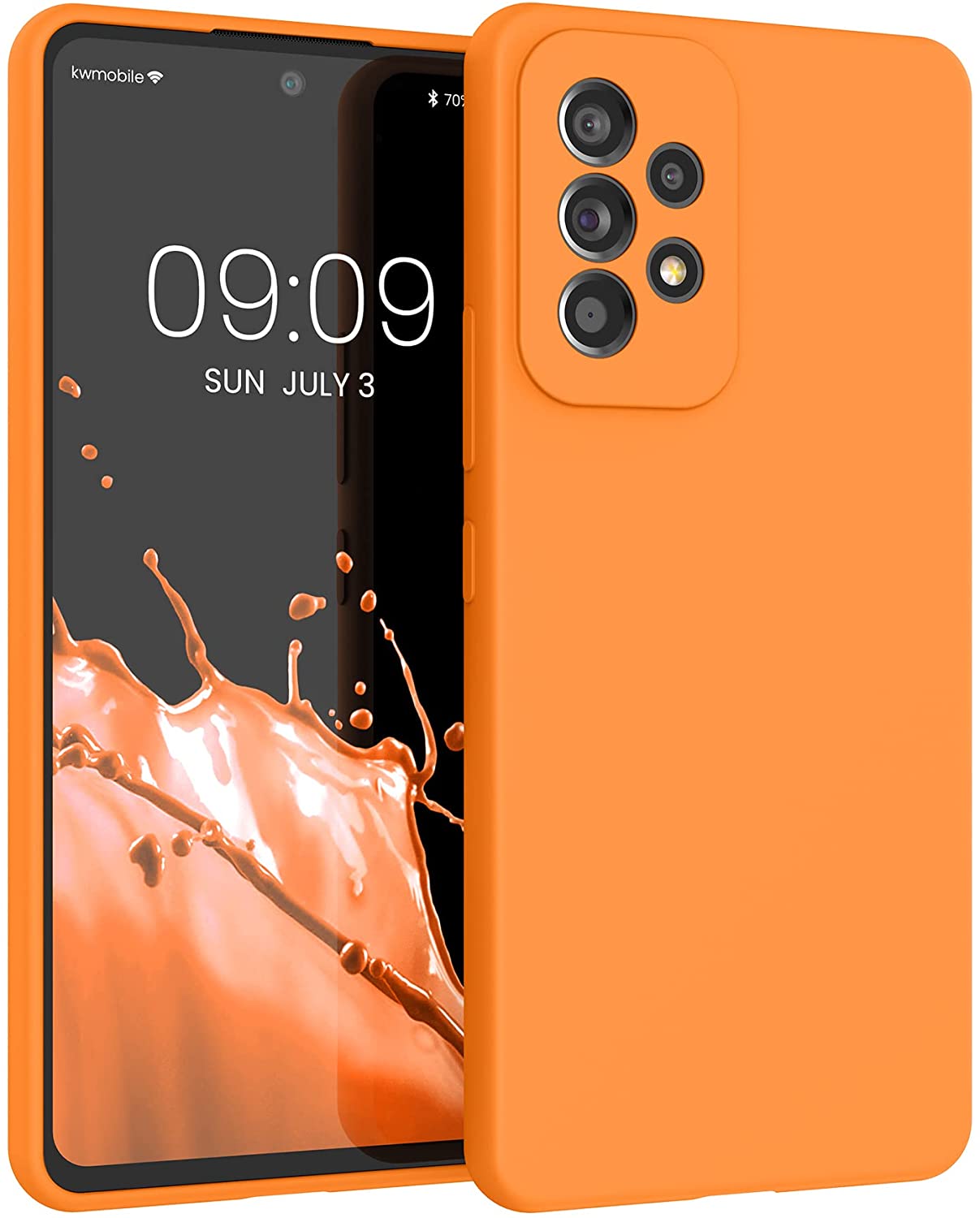 KW Samsung Galaxy A53 5G Θήκη Σιλικόνης Rubberized TPU - Fruity Orange - 57835.150