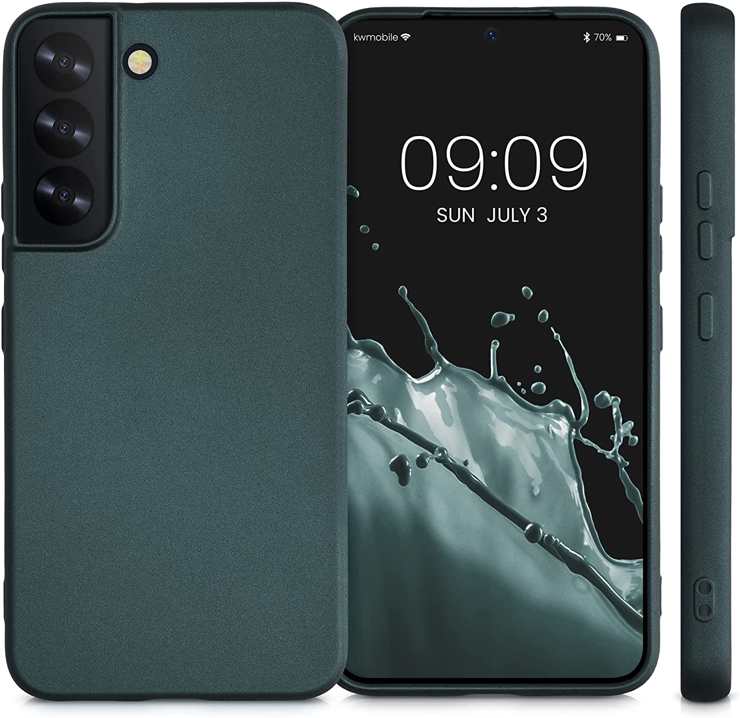 KW Samsung Galaxy S22 Θήκη Σιλικόνης - Metallic Petrol - 56757.14