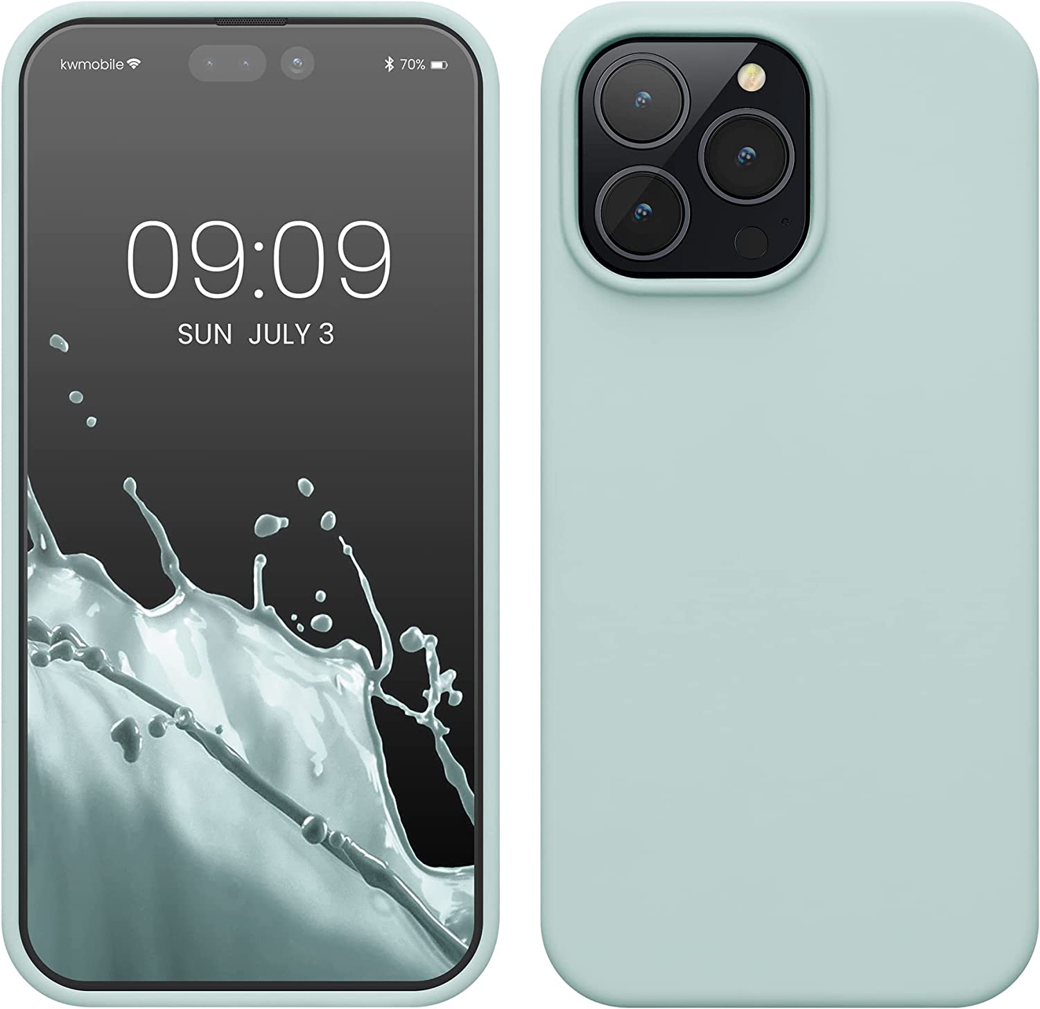 KW iPhone 14 Pro Max Θήκη Σιλικόνης Rubberized TPU - Cool Mint - 59074.200