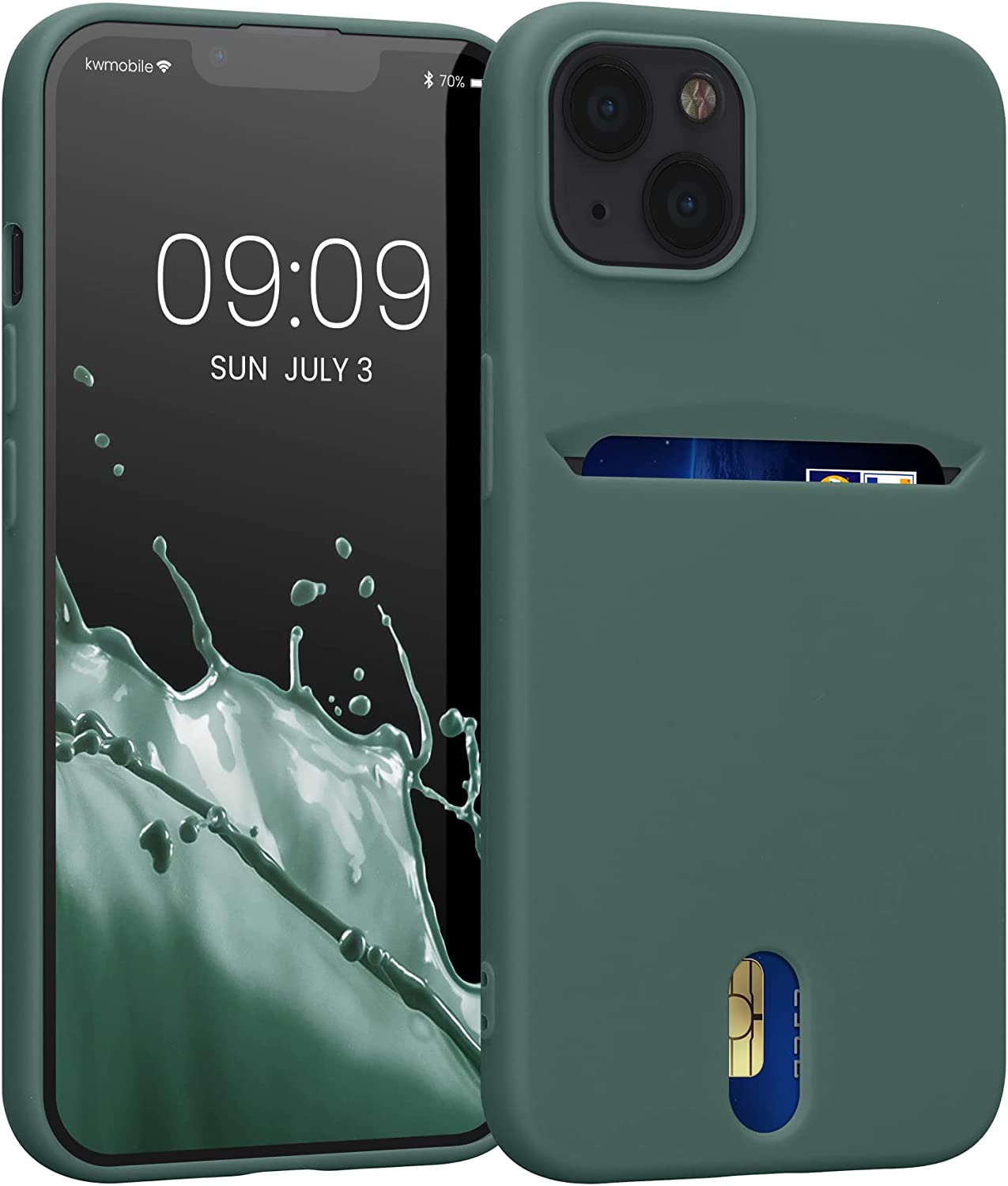KW iPhone 13 Θήκη Σιλικόνης TPU - Forest Green - 57748.166