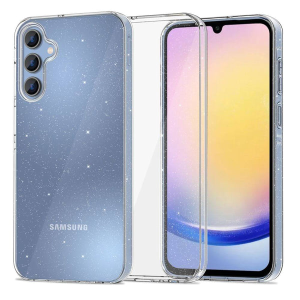 Techsuit Samsung Galaxy A25 5G - SparkleSkin - Θήκη Σιλικόνης με Glitter - Clear - likebrands.gr
