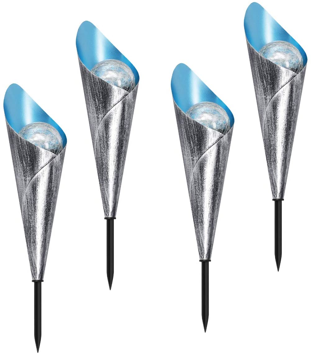 Navaris Solar Garden Torches Σετ με 4 Ηλιακά LED Φωτιστικά Εξωτερικού Χώρου - Cool White - 51102.02.04