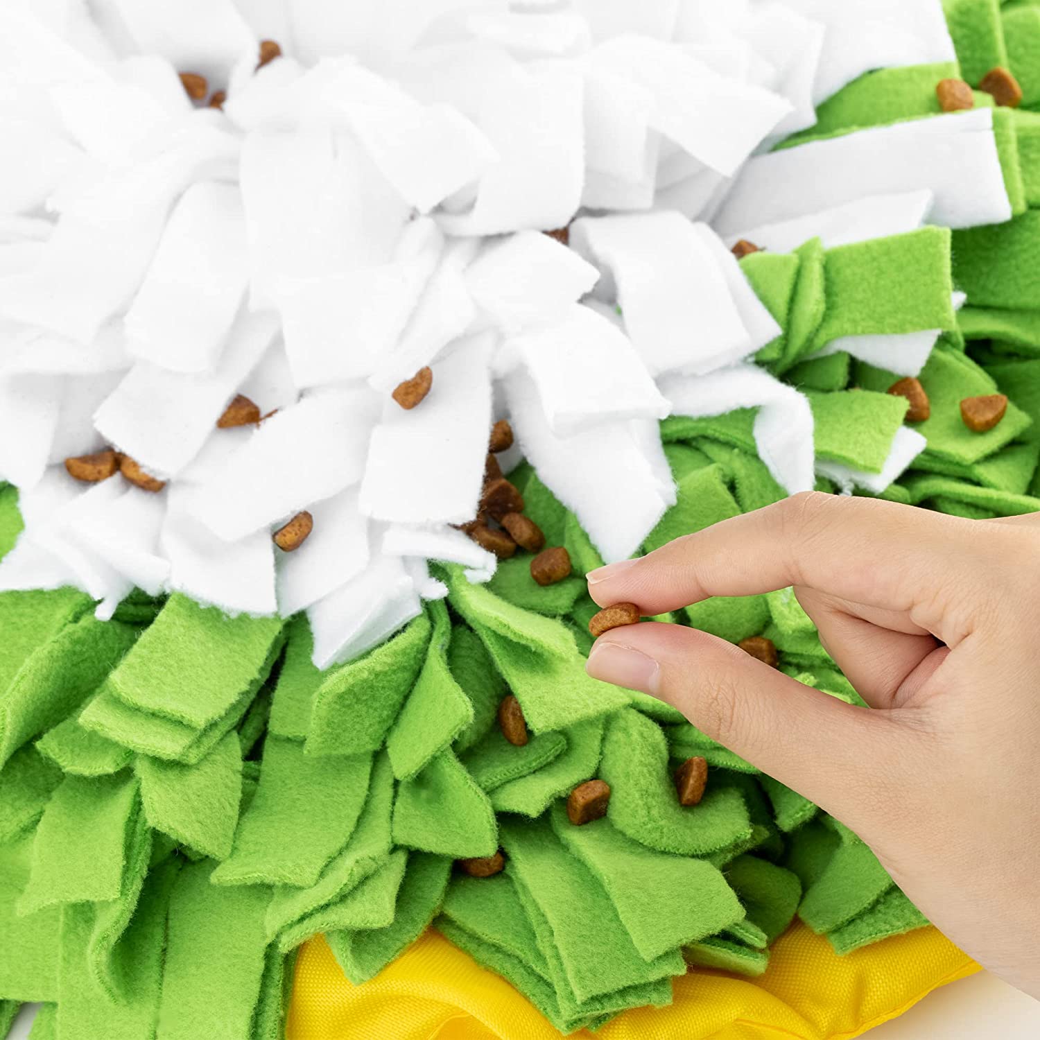 Navaris Στρόγγυλο Χαλί Όσφρησης για Σκύλους - Yellow / Green / White - 55129.06