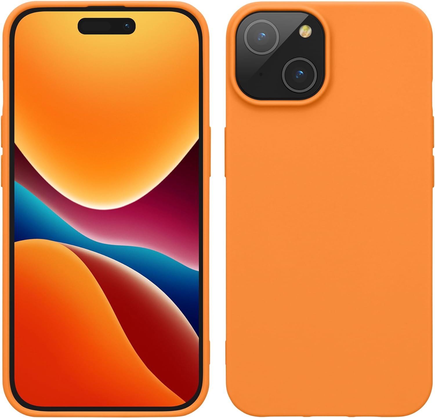 KW iPhone 15 Λεπτή Θήκη Σιλικόνης TPU - Fruity Orange - 61957.150