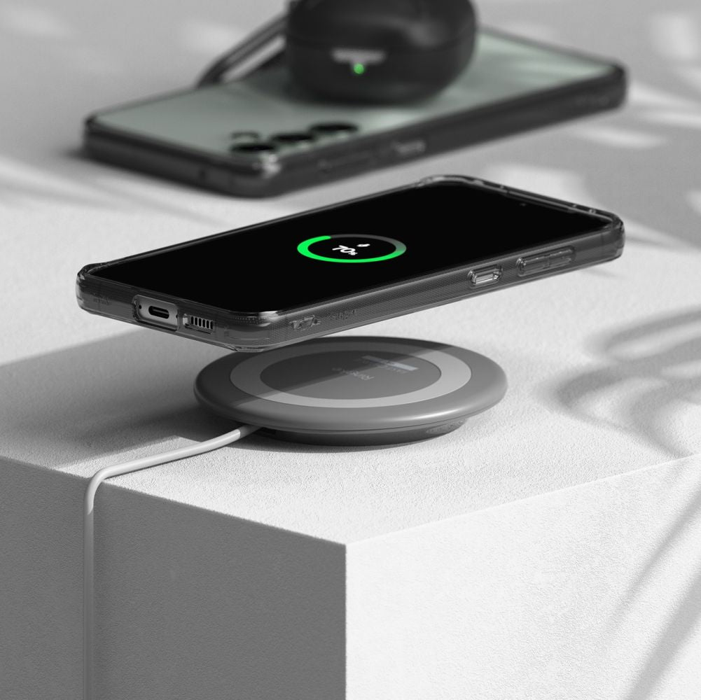 Ringke Samsung Galaxy S23 FE Fusion Σκληρή Θήκη με Πλαίσιο Σιλικόνης - Smoke Black / Διάφανη