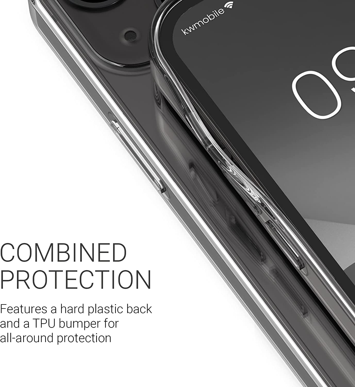 KW Samsung Galaxy A54 5G Θήκη Σιλικόνης TPU Design Heart Brush - Rose Gold / Διάφανη - 60806.01