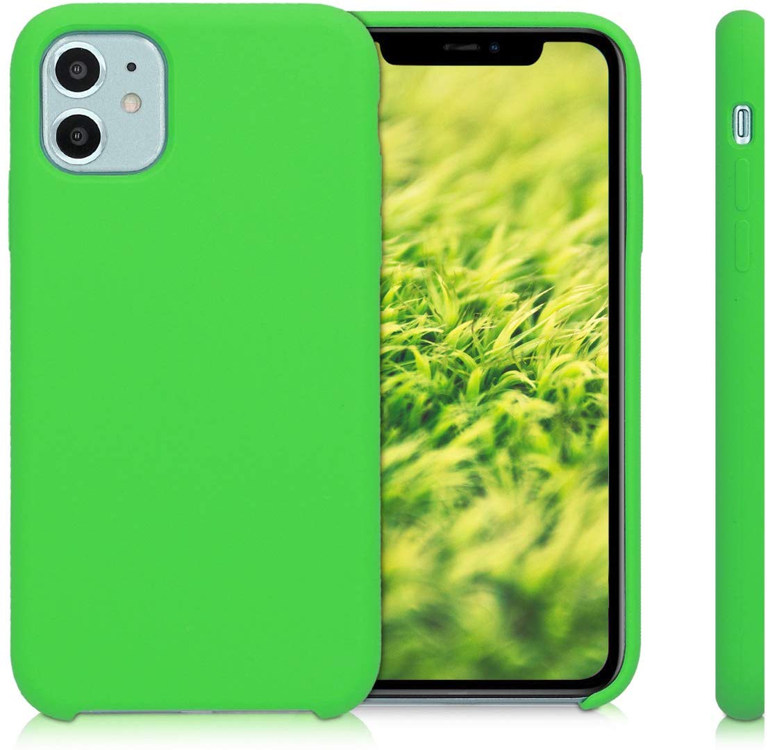 KW iPhone 11 Θήκη Σιλικόνης Rubber TPU - Lime Green - 49724.159