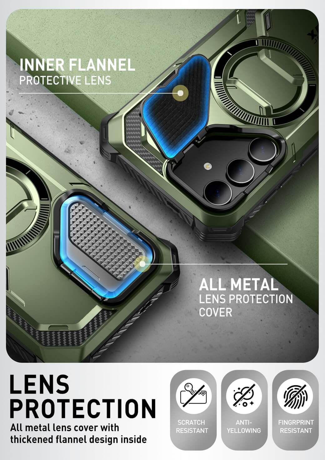 Supcase Samsung Galaxy S24 Plus - Armorbox MagSafe - Σκληρή Θήκη με Προστασία Οθόνης / Καμερών και Stand - Green