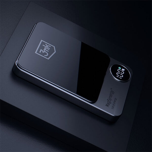 3MK MagSynergy MagSafe PowerBank 5000mAh με 1 Θύρα Type-C και 1 Θύρα Lightning - Black