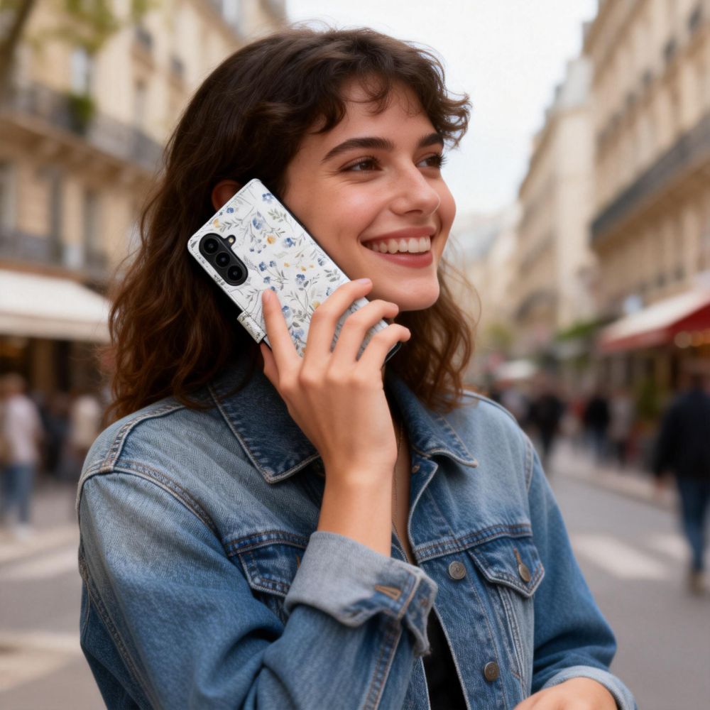 Tech - Protect Samsung Galaxy A57 5G - Θήκη Πορτοφόλι Stand από Δερματίνη - Wallet - Spring Flowers