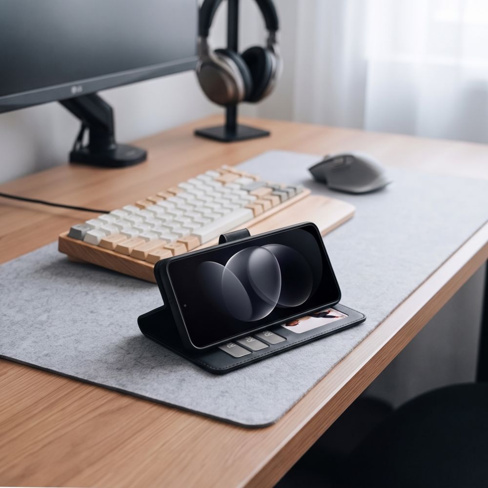 Tech-Protect Xiaomi Redmi Note 17 Pro 5G - Θήκη Πορτοφόλι Stand από Δερματίνη - Wallet - Matte Black