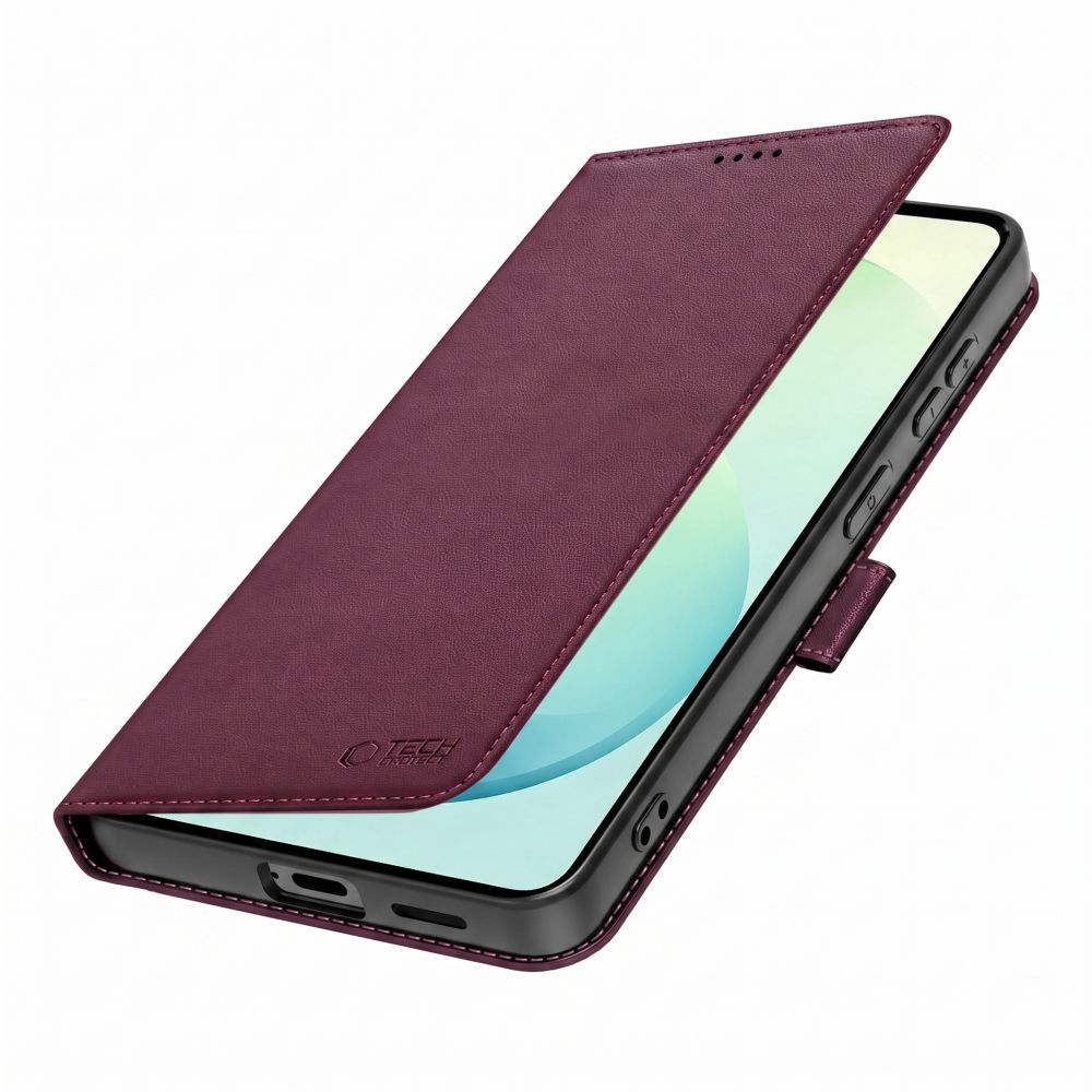 Tech-Protect Samsung Galaxy S26 FE - Θήκη Πορτοφόλι Stand από Δερματίνη - Wallet - Mulberry