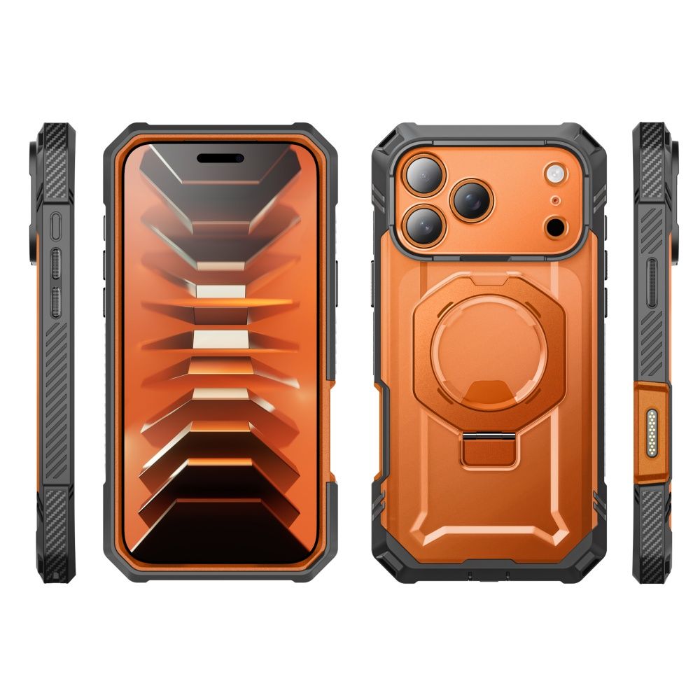 Supcase iPhone 18 Pro / iPhone 17 Pro - Σκληρή Θήκη με Προστασία Οθόνης και MagSafe / Stand - Grip Pro Mag - Coral