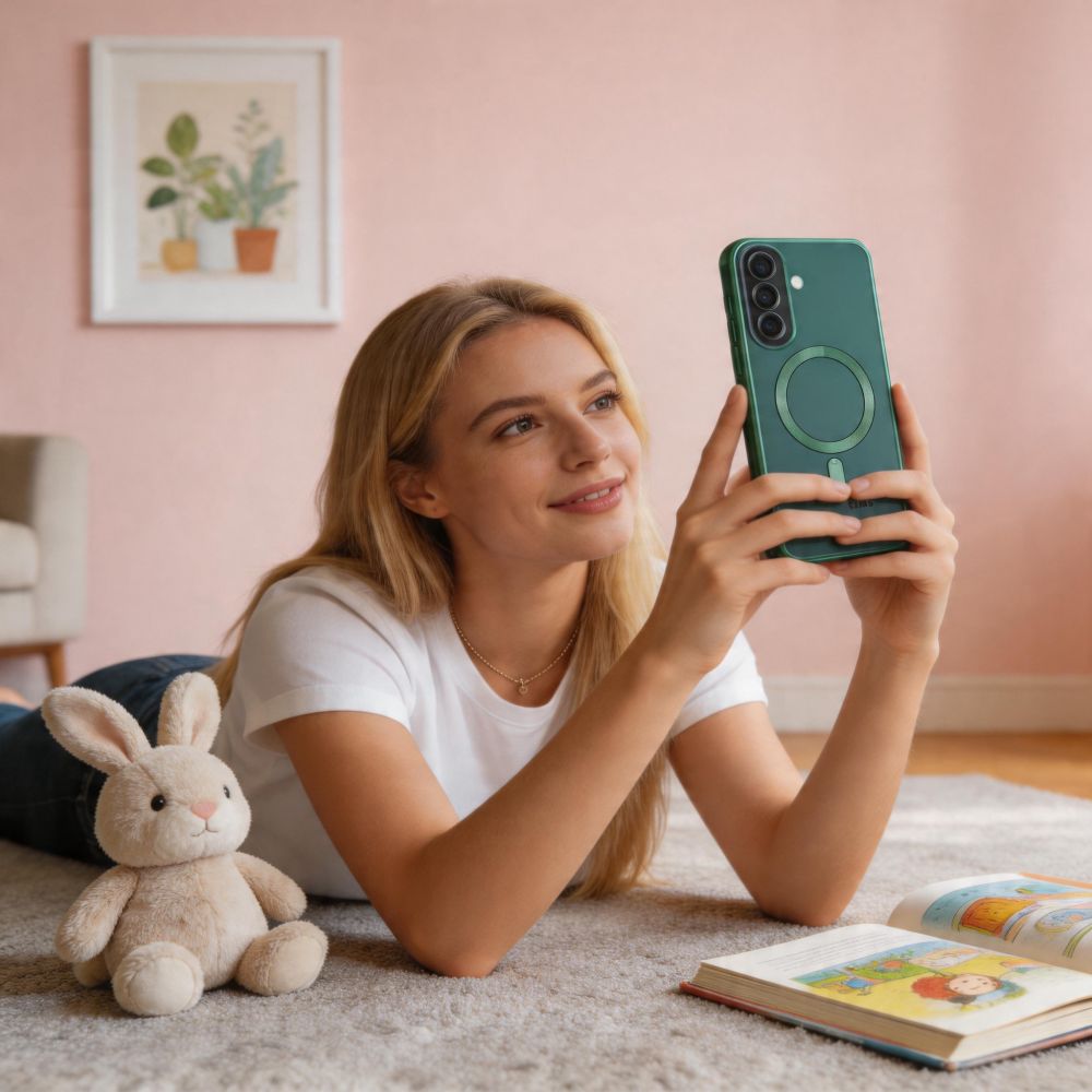Tech-Protect Samsung Galaxy A37 5G - Θήκη Σιλικόνης TPU με MagSafe - MagFlex - Clear / Jungle Green