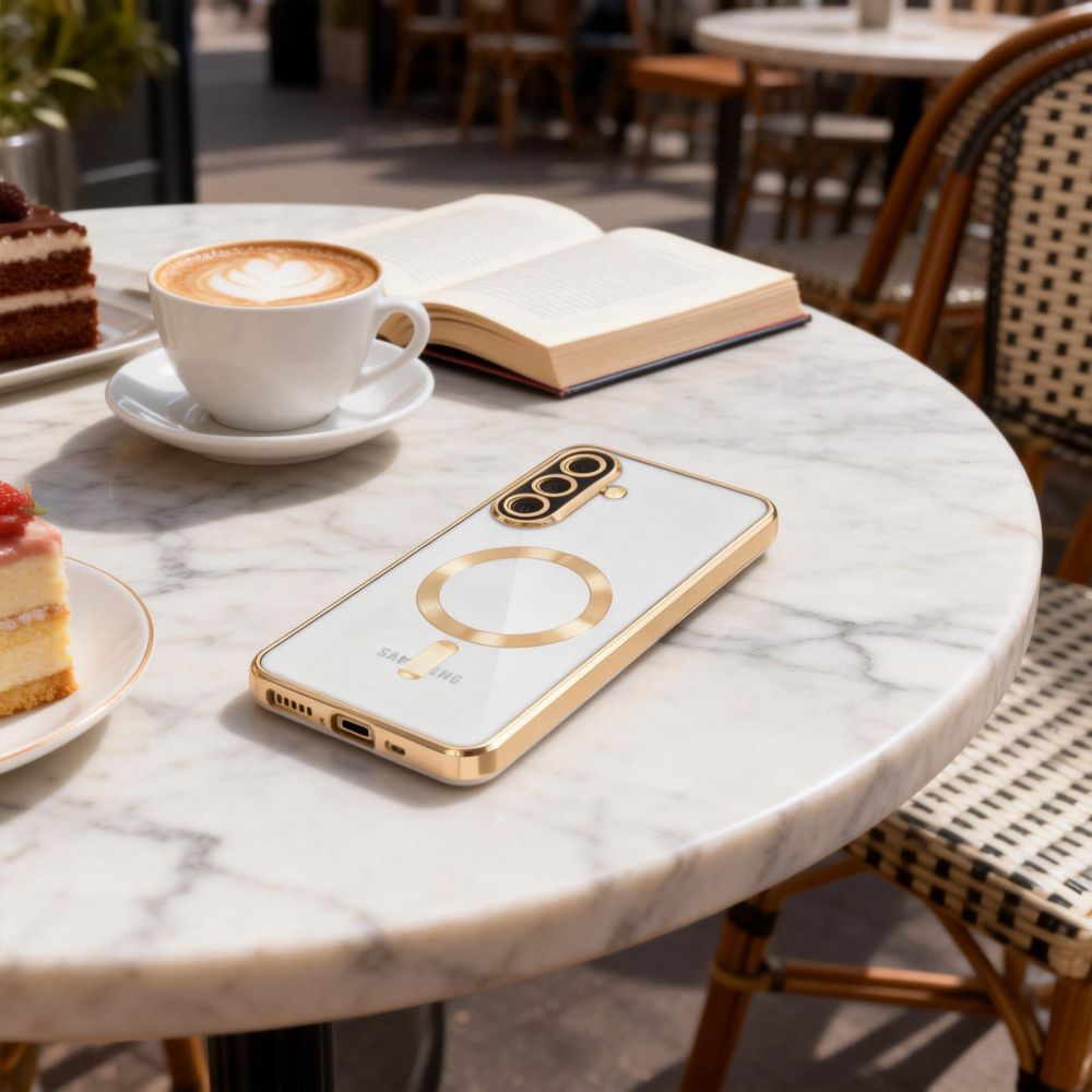 Tech - Protect Samsung Galaxy A37 5G - Θήκη Σιλικόνης TPU με MagSafe - MagFlex - Clear / Shiny Gold