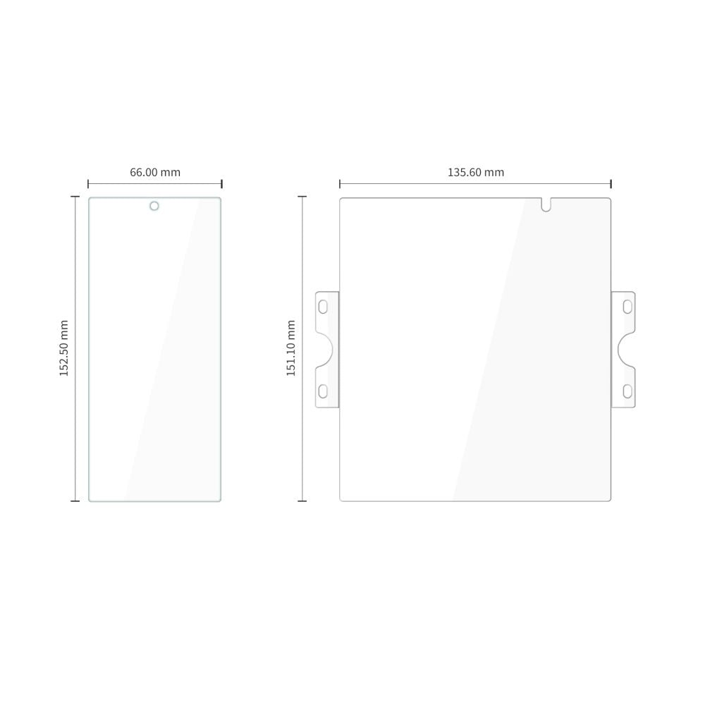 Tech-Protect Samsung Galaxy Z Fold8 Ultra - Σετ με 2 Αντιχαρακτικά Γυαλιά Οθόνης 9H και 2 Προσταυτικές Μεμβράνες - Easy Set Foil and Glass Fit 4in1 - Clear
