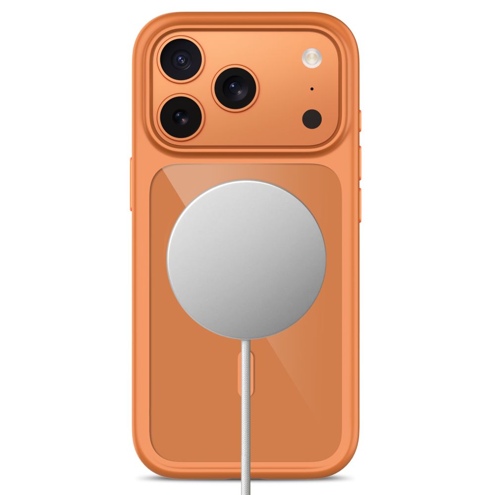 Tech-Protect iPhone 18 Pro Max / iPhone 17 Pro Max - Σκληρή Θήκη με Πλαίσιο Σιλικόνης MagSafe και 2 Αντιχαρακτικά Γυαλιά Οθόνης - MagOne CC - Cosmic Orange / Clear
