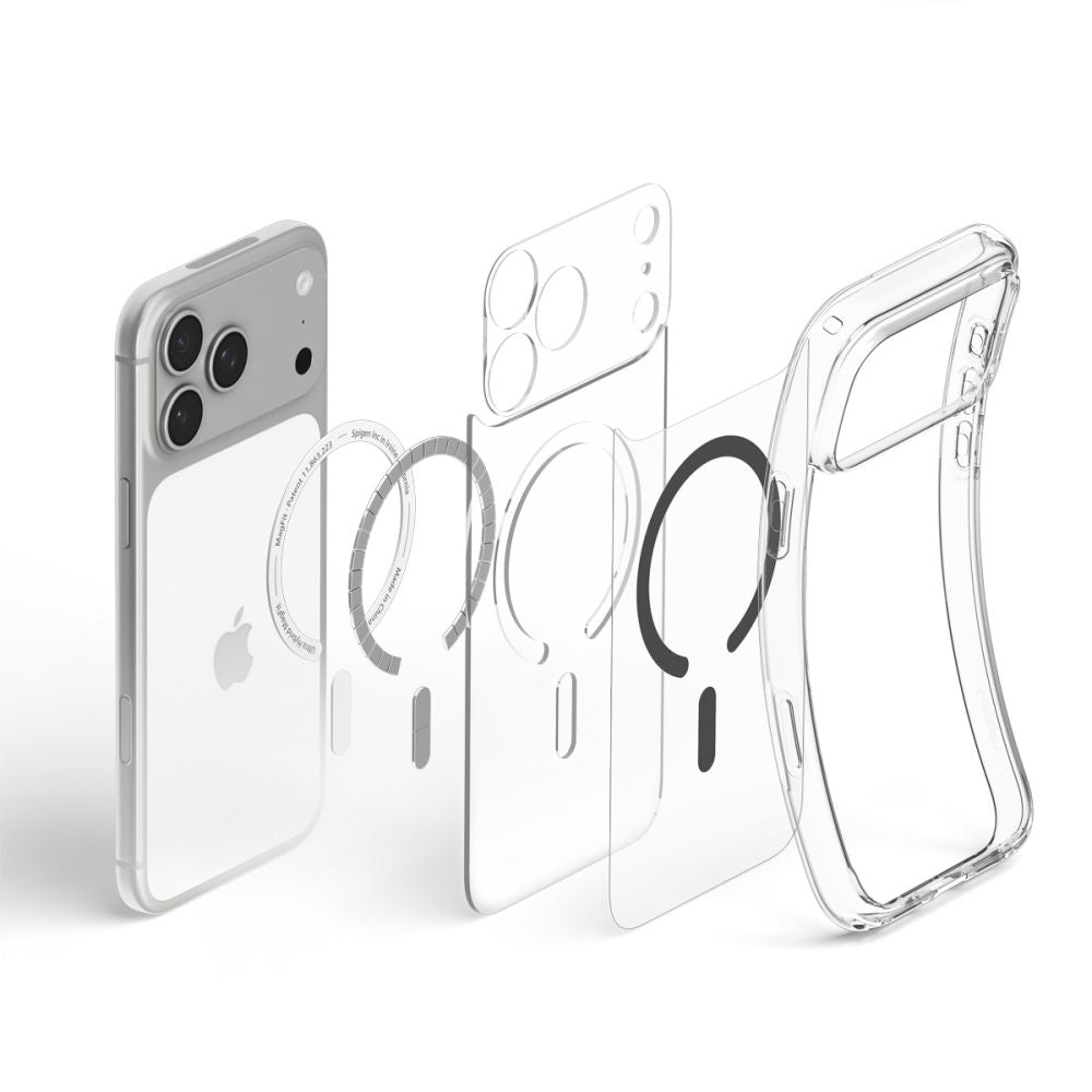 Spigen iPhone 18 Pro / iPhone 17 Pro - Σκληρή Θήκη με Πλαίσιο Σιλικόνης Και MagSafe - Ultra Hybrid Mag - Clear / Graphite