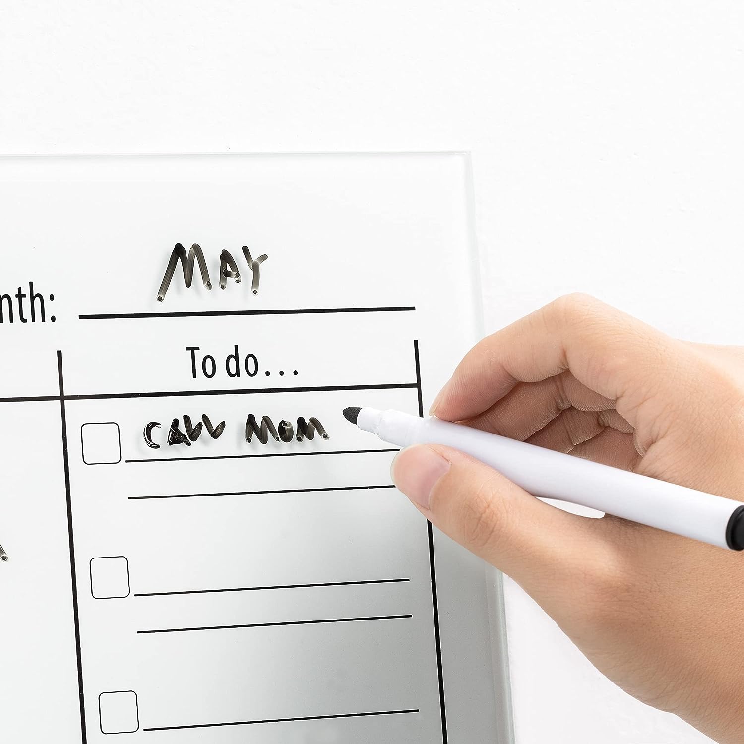 Navaris Μαγνητικός Γυάλινος Πίνακας Εβδομαδιαίου Χρονοδιαγράμματος - 60 x 40cm - White - 53999.02‎